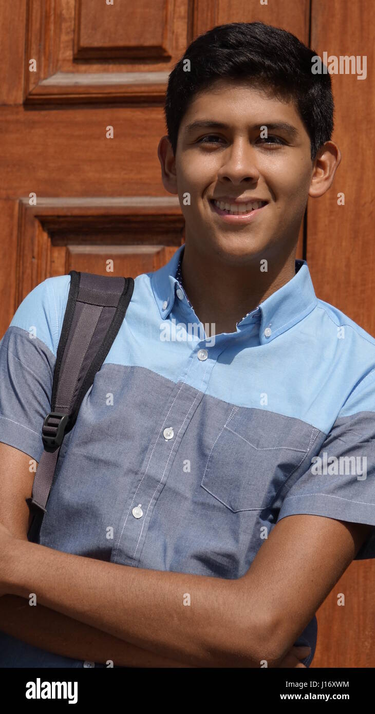 Happy Male Student Stock Photo - Alamy