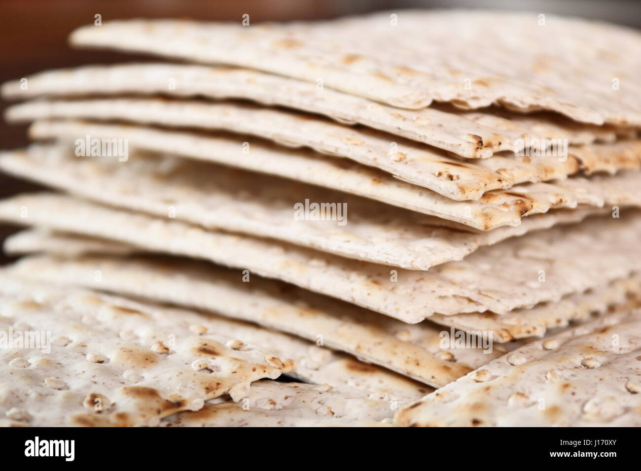 Matzo. Unleavened flatbread. Macro Stock Photo Alamy