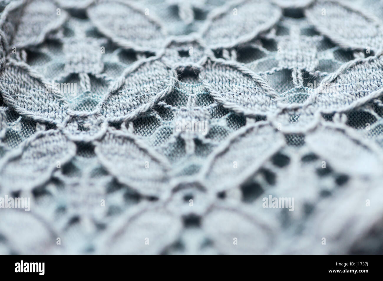 close up of lace textile or fabric background Stock Photo