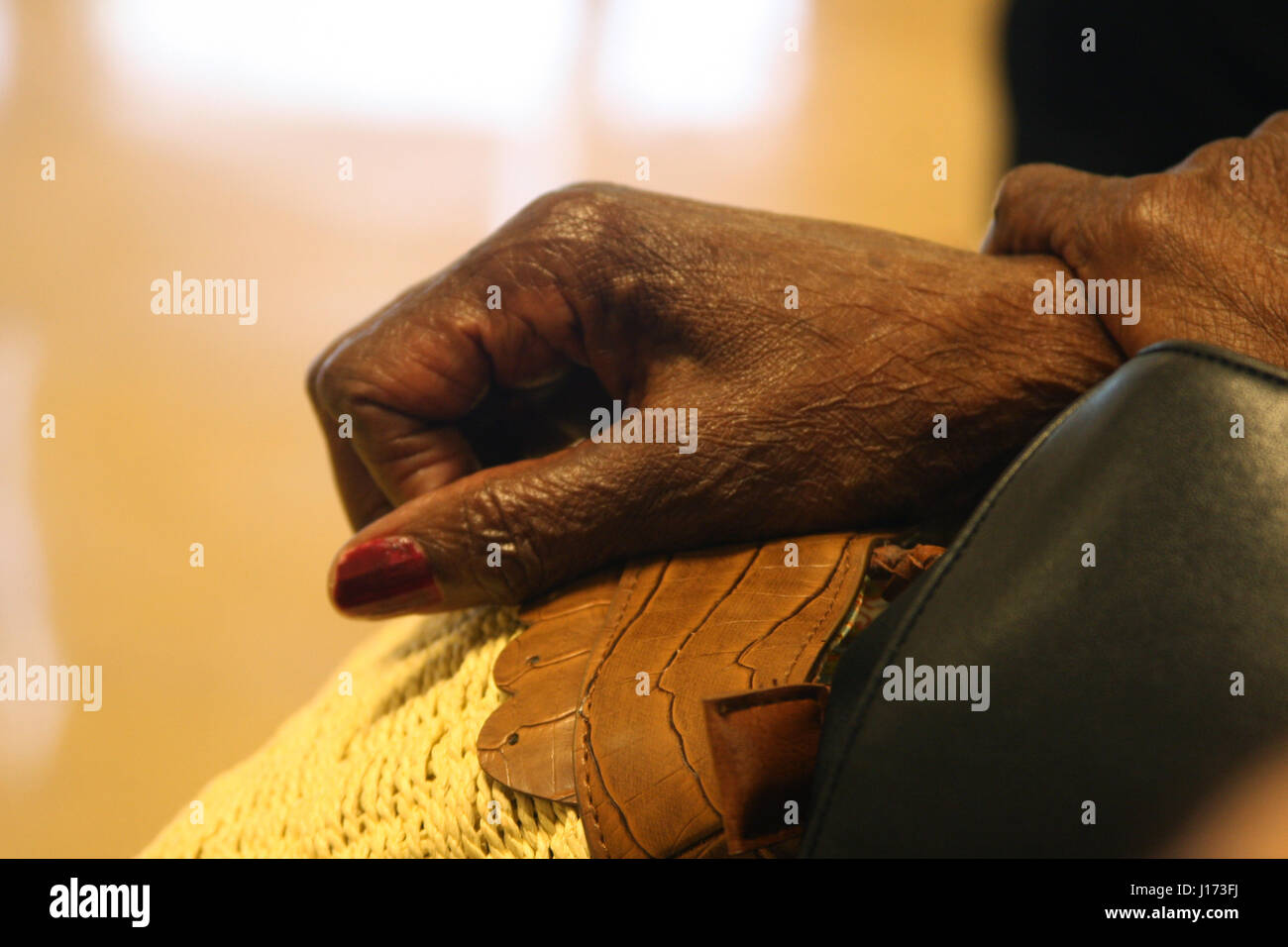 Elderly african american hands hi-res stock photography and images - Alamy
