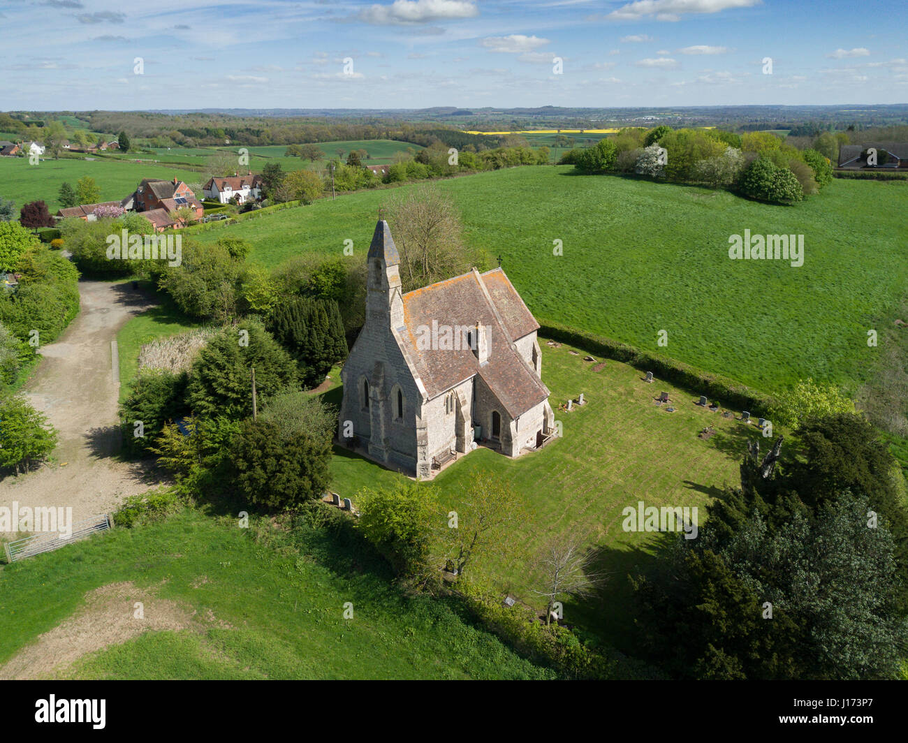 The small Church of St James in the Hamlet of Wheethley, Warwickshire