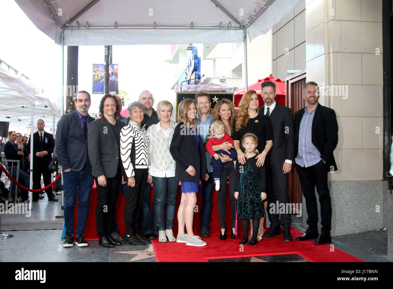 Los Angeles, CA, USA. 11th Jan, 2017. LOS ANGELES - JAN 11: Family, Kathryn Adams, Aviana Olea Le Gallo, Darren Le Gallo, Amy Adams at the Amy Adams Star Ceremony at Hollywood Walk of Fame on January 11, 2017 in Los Angeles, CA Credit: Kathy Hutchins/via ZUMA Wire/ZUMA Wire/Alamy Live News Stock Photo