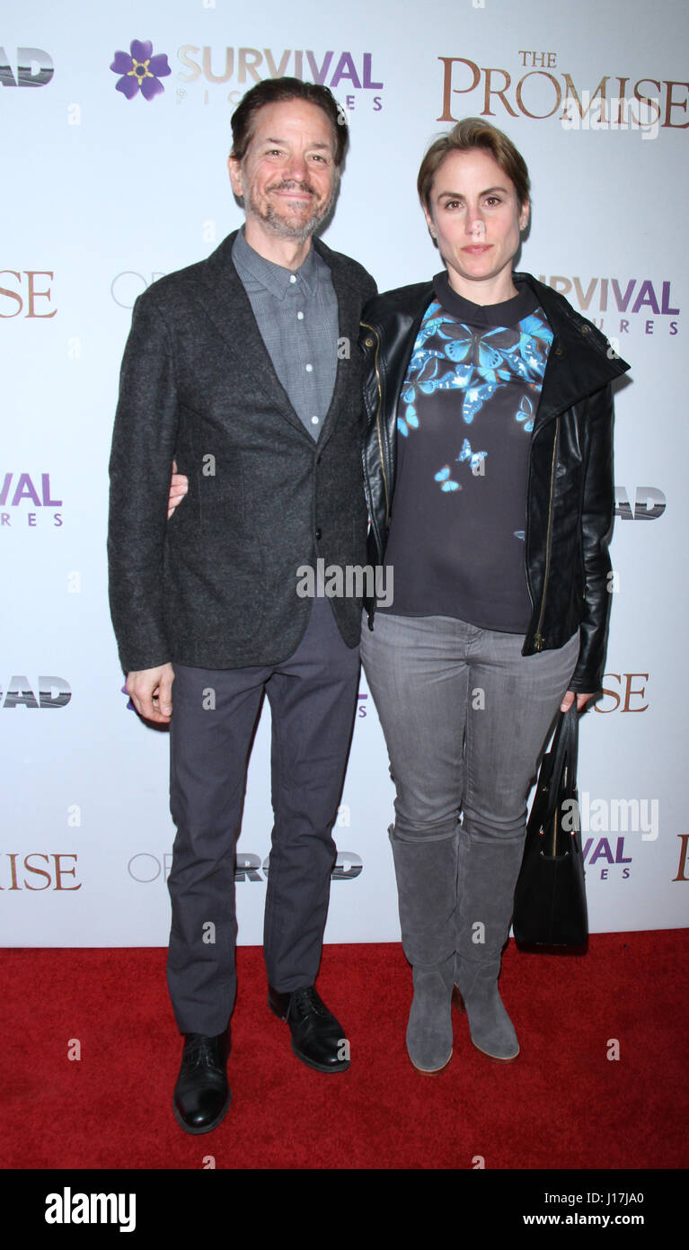 New York, USA. 18th Apr, 2017. Frank Whaley and Heather Bucha attend Survival Pictures and Open Road in partnership with Ambassador Zohrab Mnatsakanyan, Permanent Representative of Armenia to the United Nations host a special screening of The Promise at the Paris Theatre in New York April 19, 2017. Credit: MediaPunch Inc/Alamy Live News Stock Photo