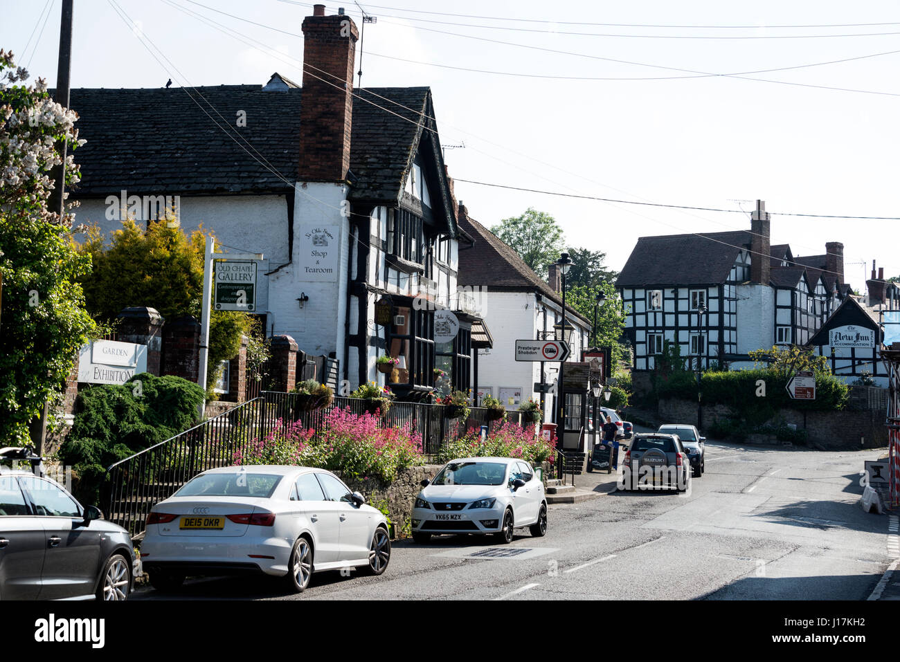 Pembridge village on the 'Black & White Village Trail' off the main A44