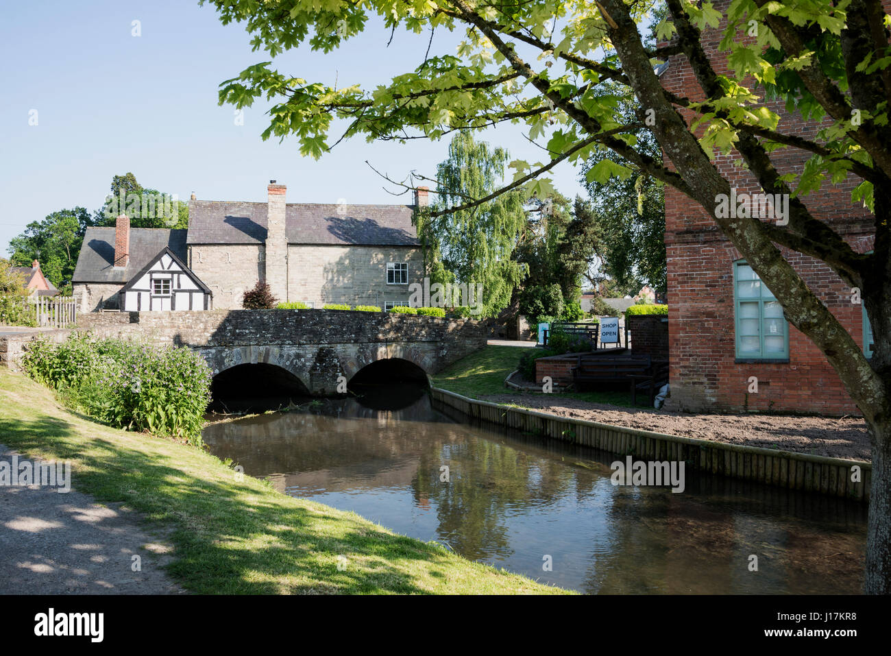 Eardisland village beside the river Arrow on the 'Black & White Village