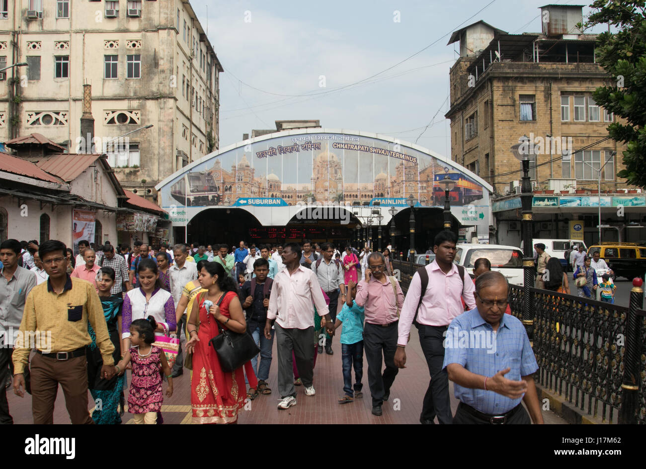 Chattrapati Shivaji or Victoria Terminus, Mumbai, India. Stock Photo