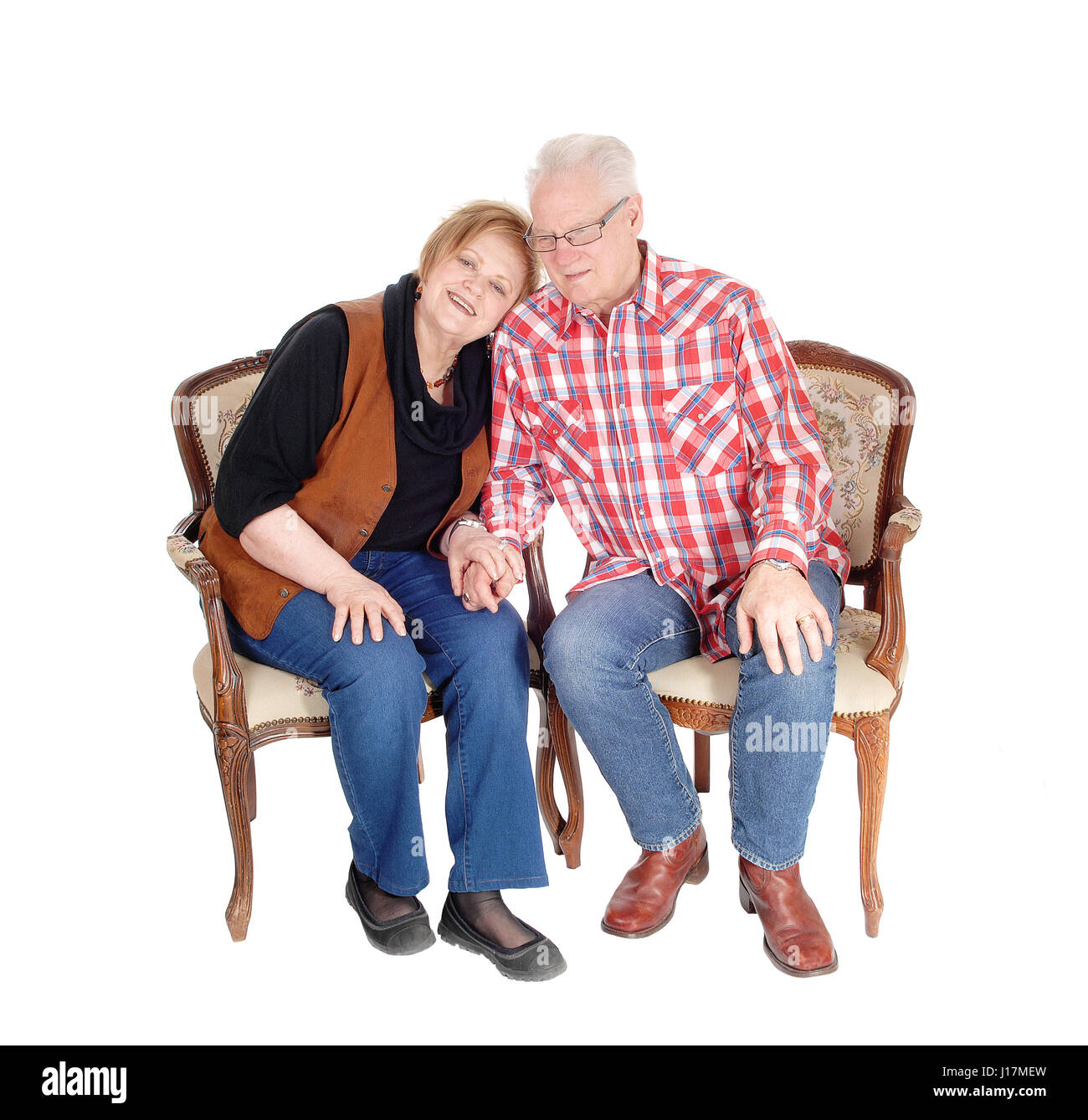 Two sitting face to face chairs Cut Out Stock Images & Pictures Alamy