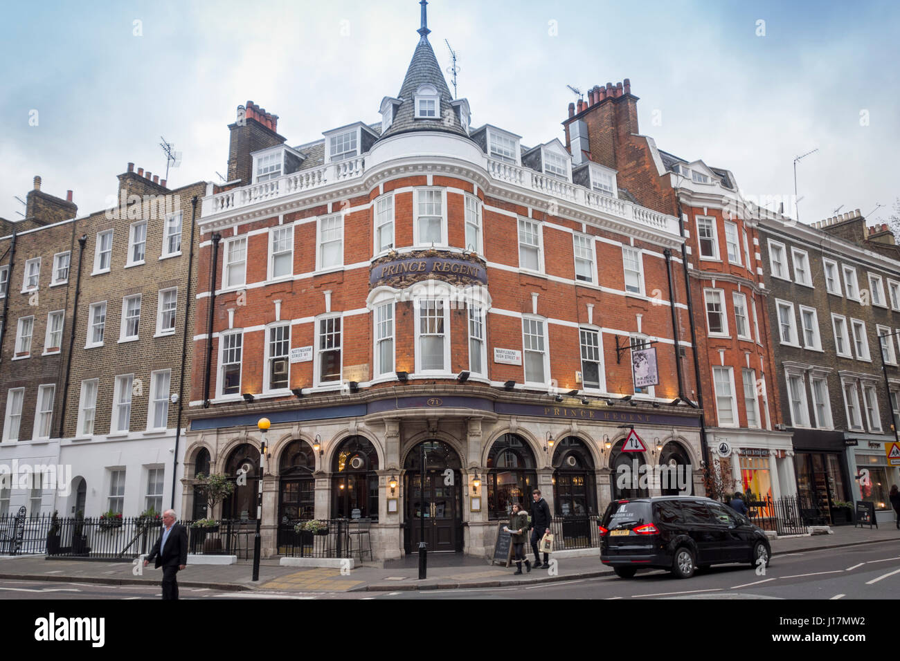 Prince Regent pub public house, Marylebone High Street / Nottingham Street, London, UK Stock Photo
