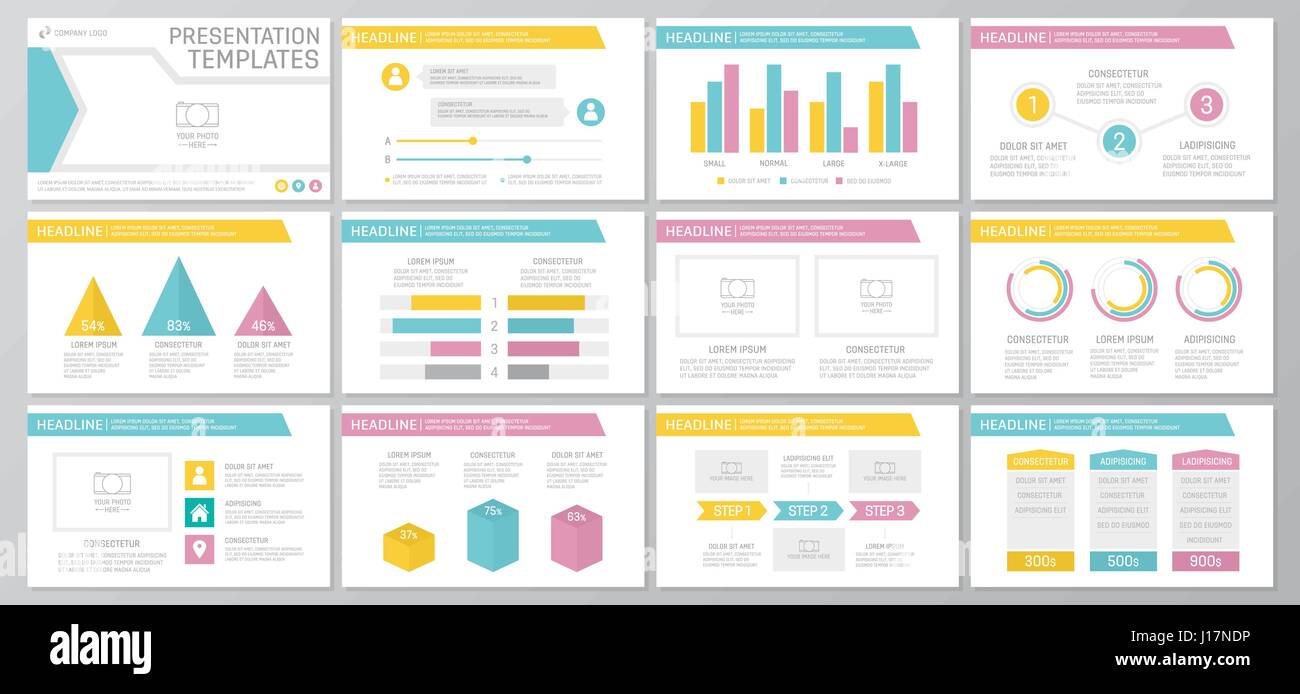 set of colored elements for multipurpose presentation template set of colored elements for multipurpose presentation template, Report Presentation Template, Powerpoint templates