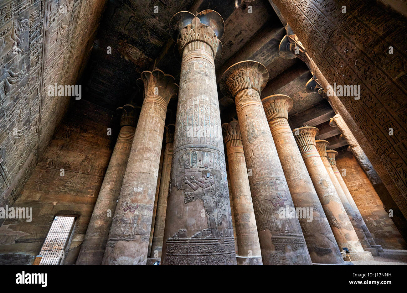 giant columns in The Temple of Khnum at Esna, Egypt, Africa Stock Photo