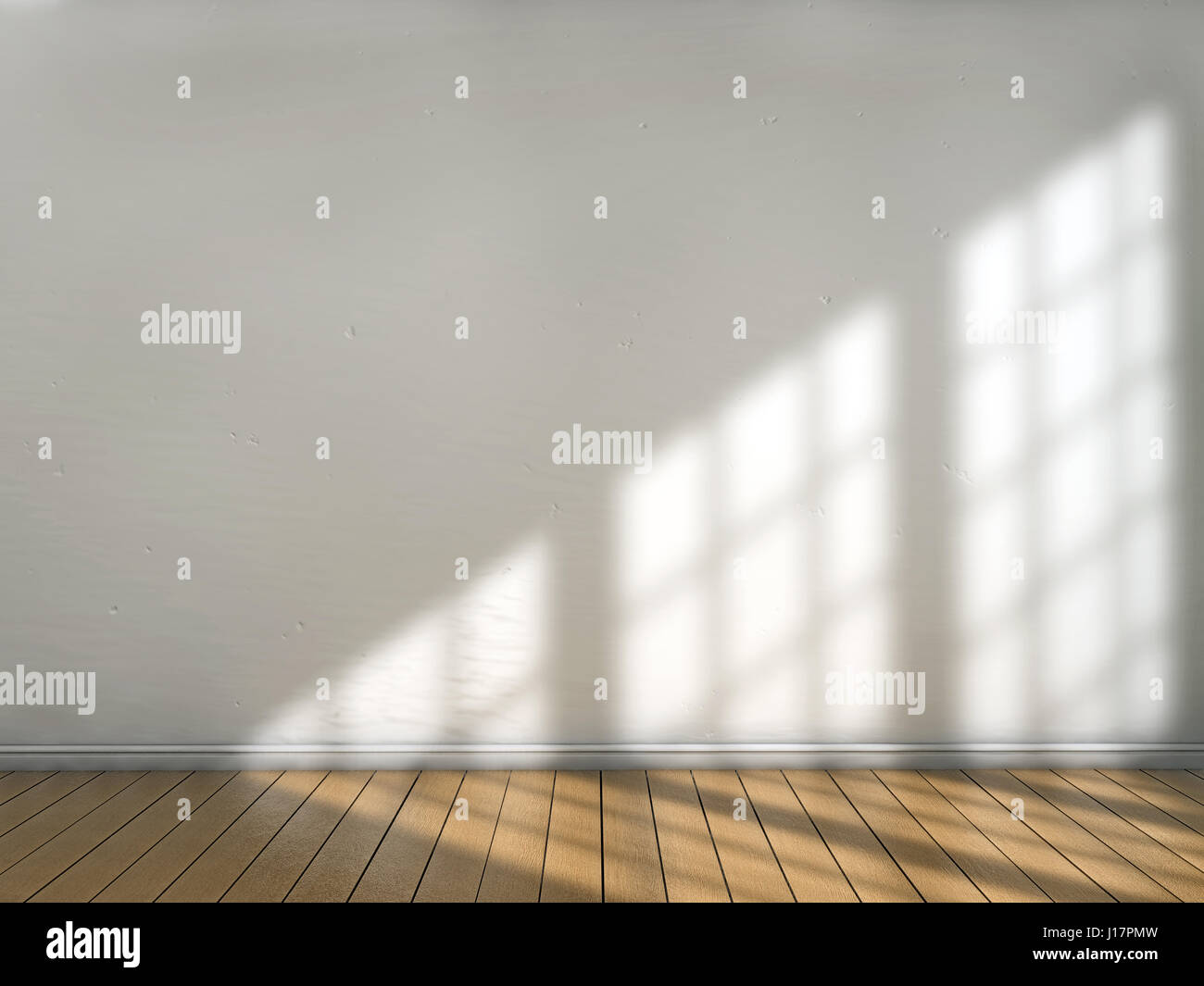 Room with sun light illuminating from a window Stock Photo