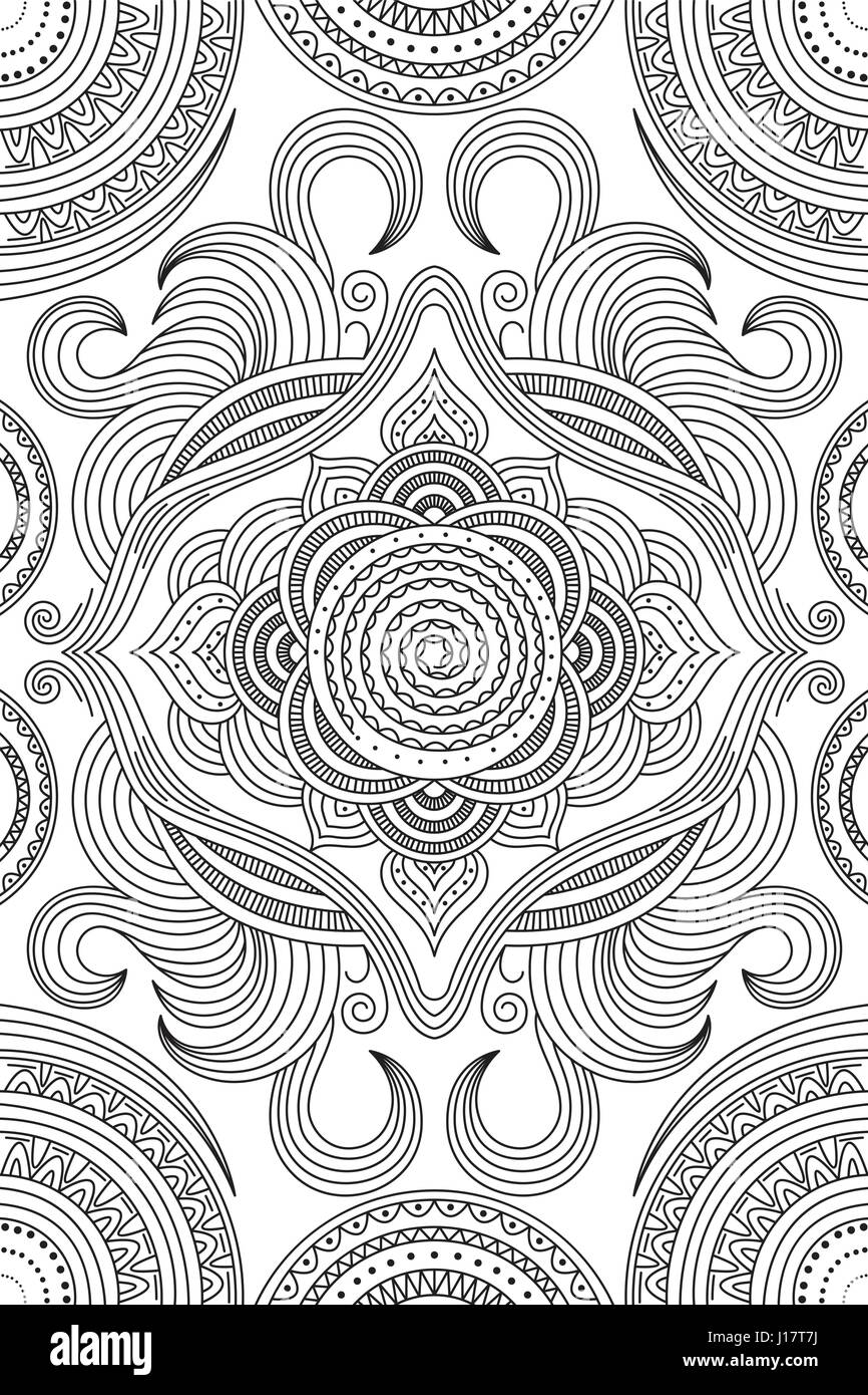 A vector illustration of coloring pattern for adult Stock Vector Image ...