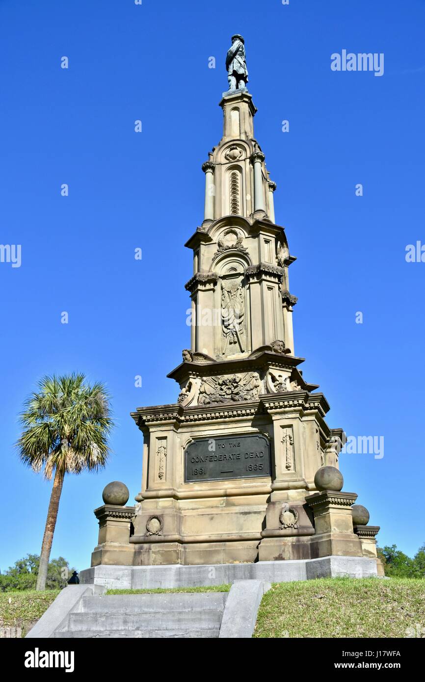 Confederate monument at Forsyth park Savannah, Stock Photo Alamy