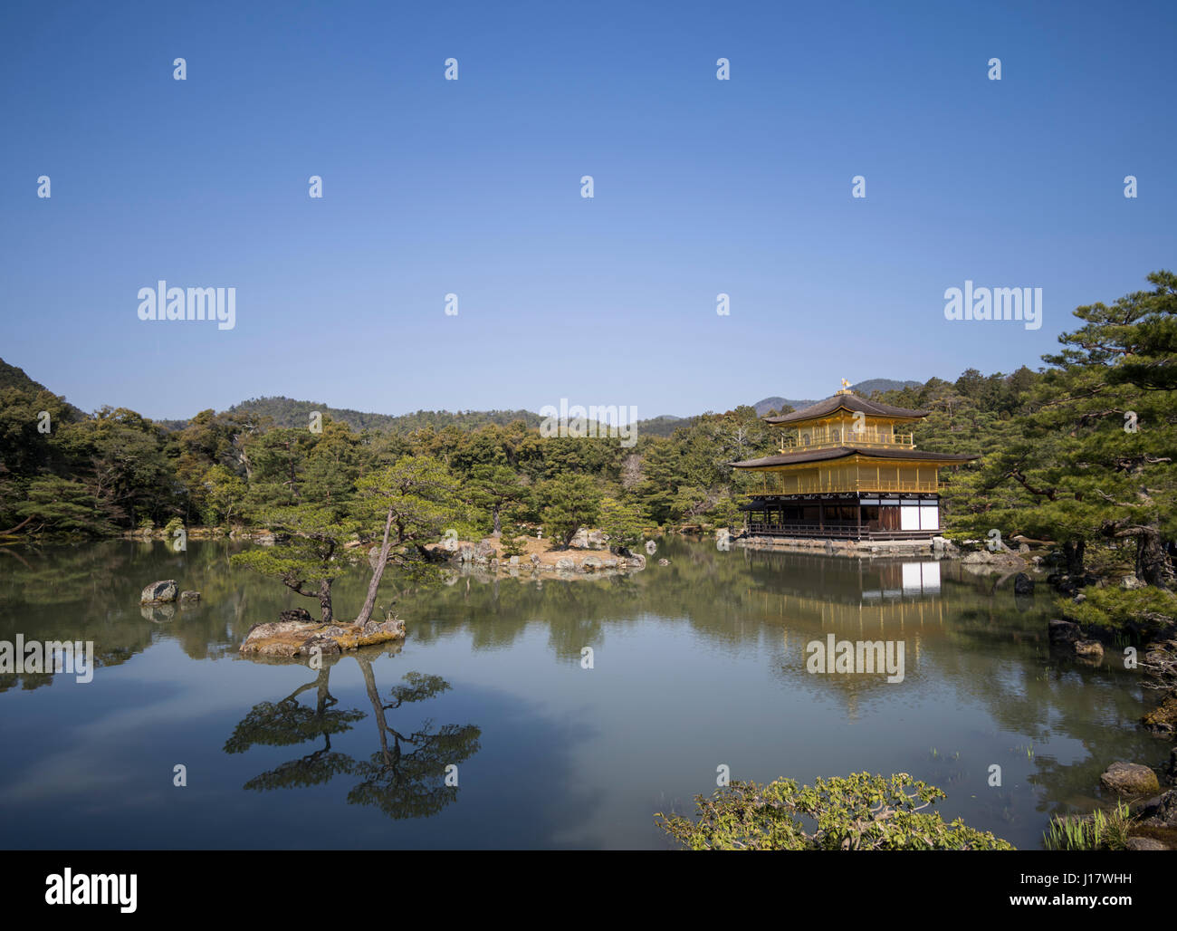 Kinkaku-ji, The Golden Pavilion, Kyoto, Japan Stock Photo