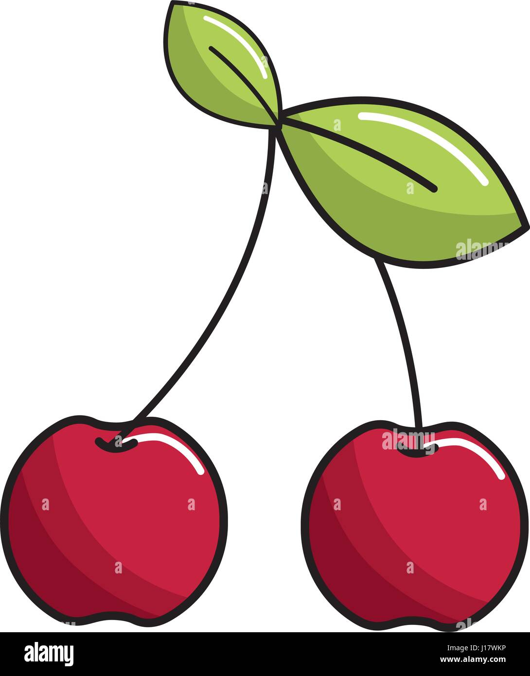 cherry fruit icon stock Stock Vector Image & Art - Alamy