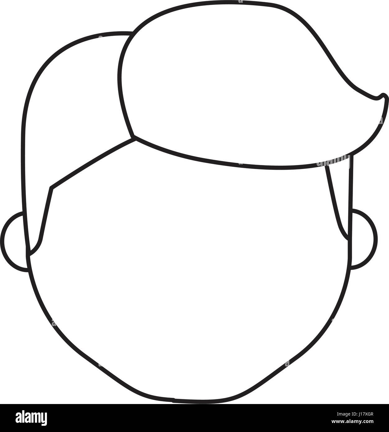 avatar face man line cartoon Stock Vector Image & Art - Alamy