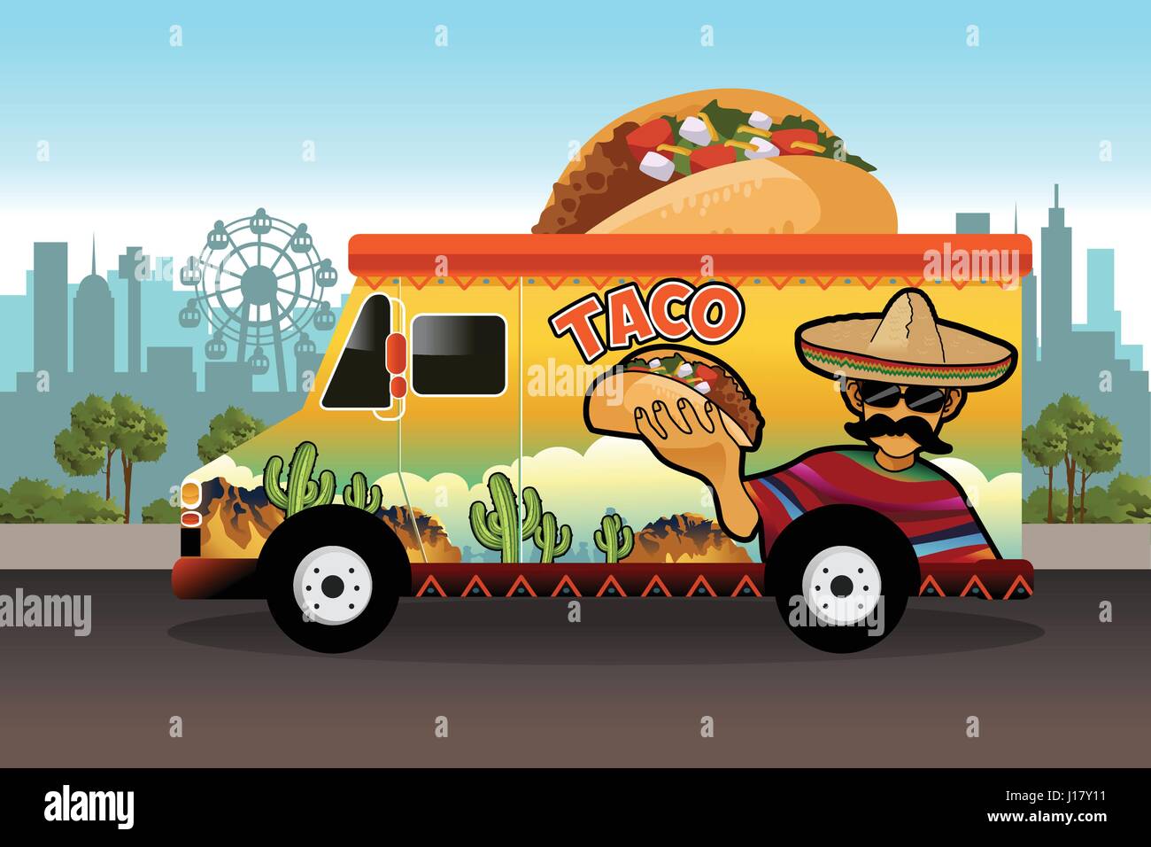 Taco Truck Drawing