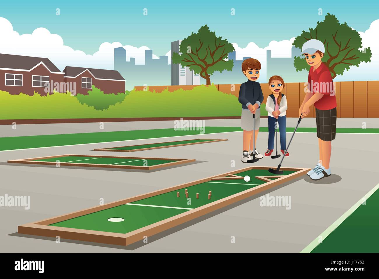 Mini golf vector vectors hi-res stock photography and images - Alamy