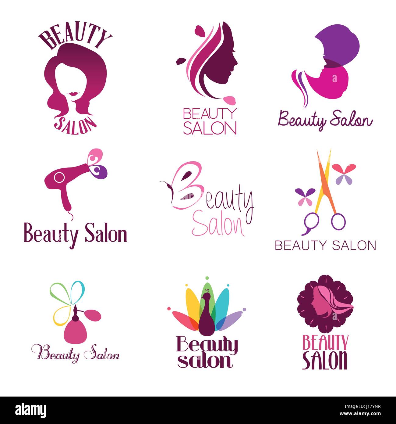 A vector illustration of Beauty Salon Logo Stock Vector Image & Art - Alamy