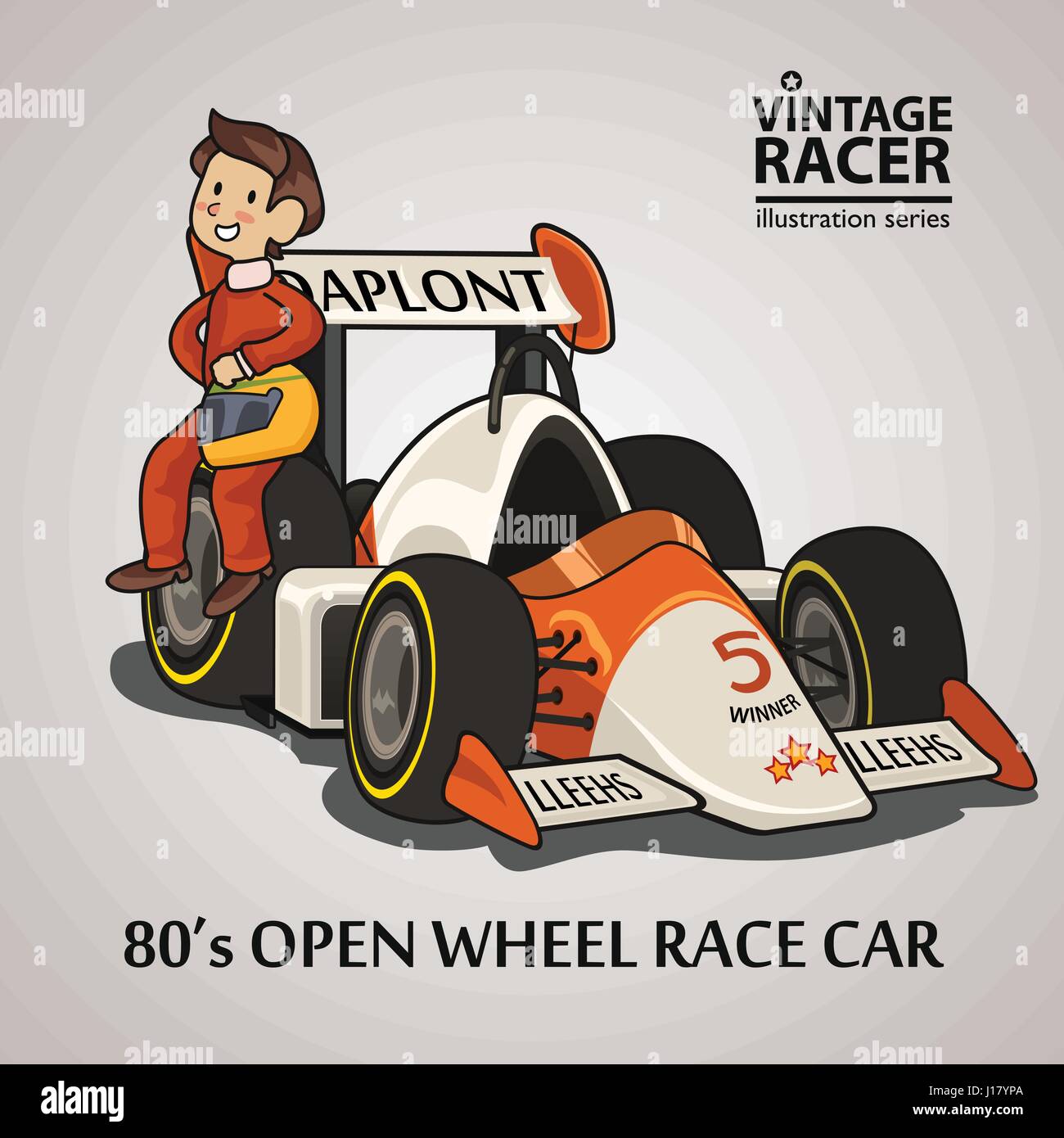 Race driver with helmet Stock Vector Images Alamy