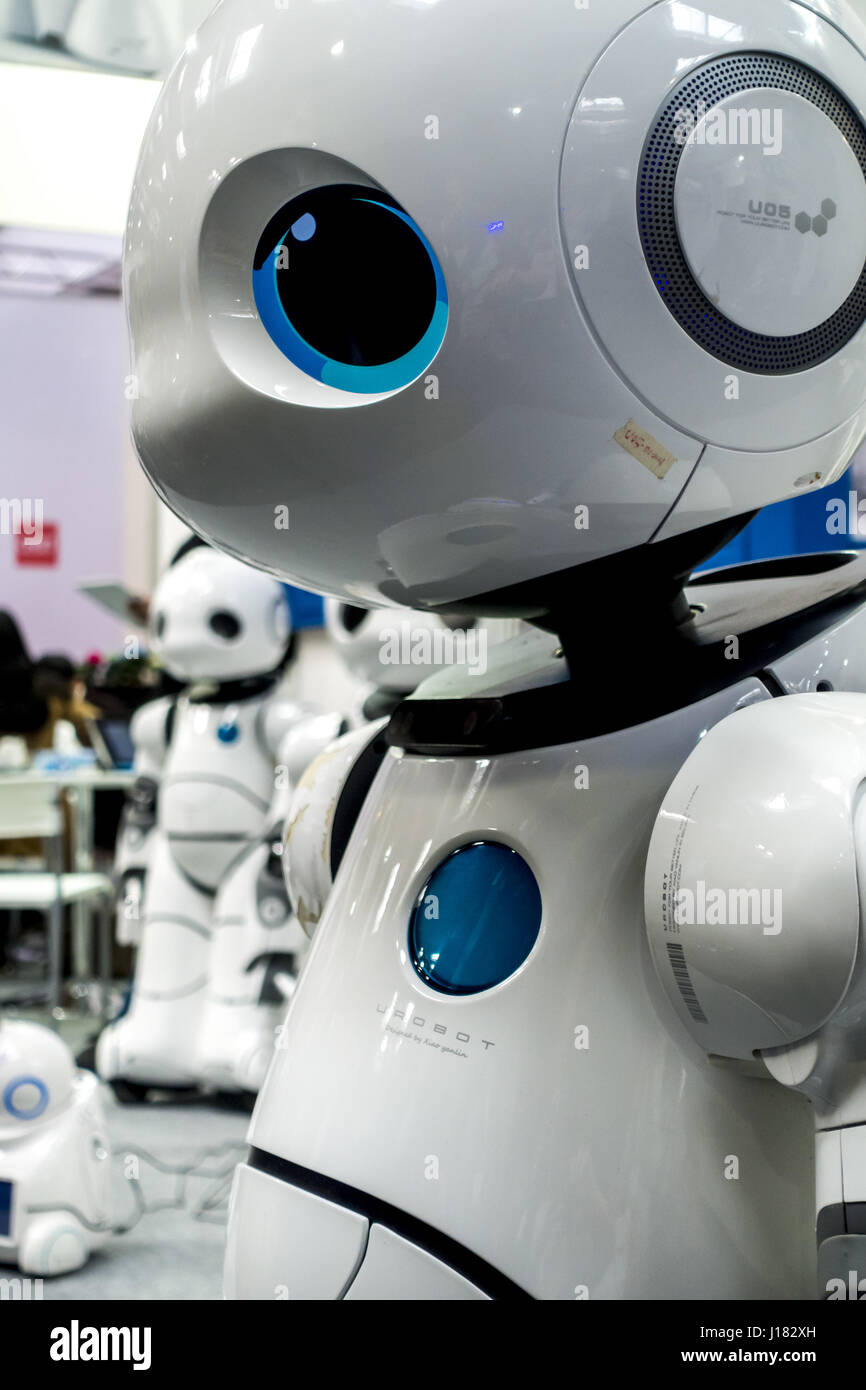 CEBIT 2017 Hannover, Transcorp Robotics Stock Photo