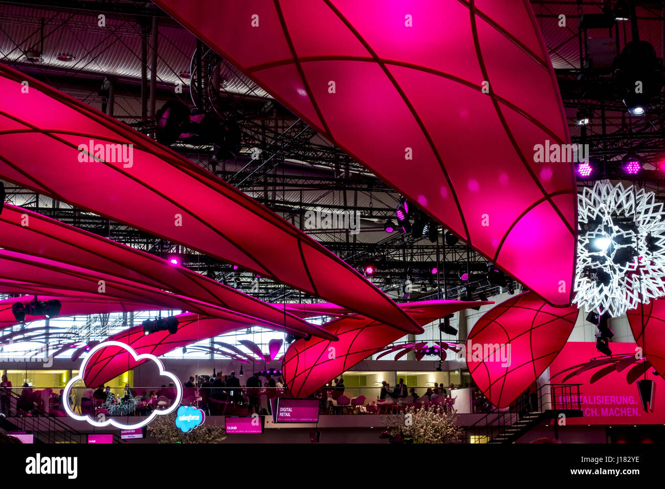 CEBIT 2017 Hannover, T Mobile Stock Photo