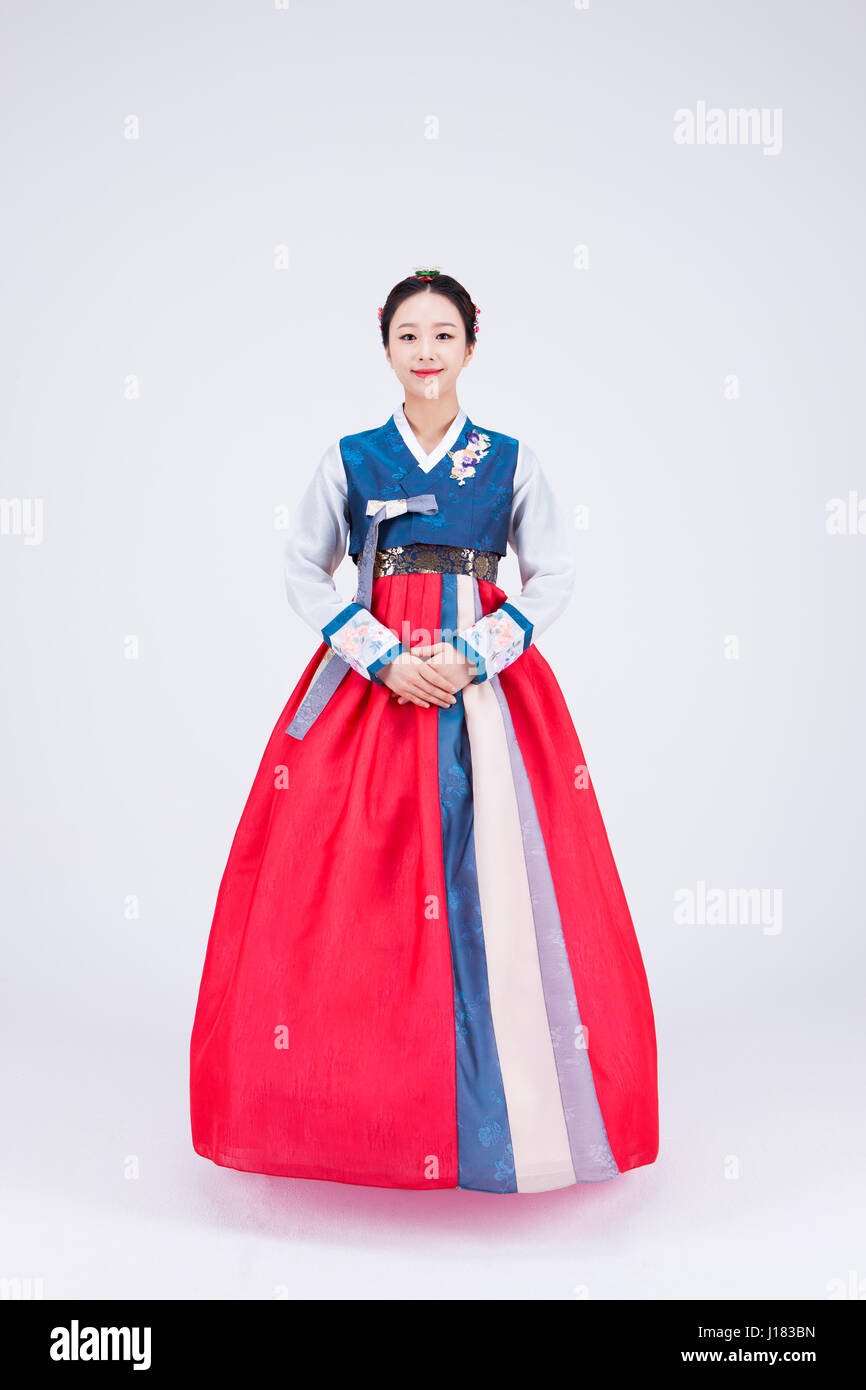 Go out with Korean traditional clothes 'Hanbok' Stock Photo - Alamy