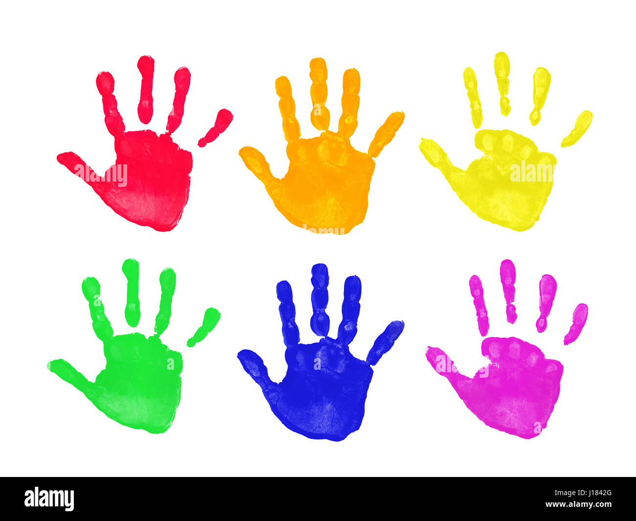 Child handprint paint hires stock photography and images Alamy