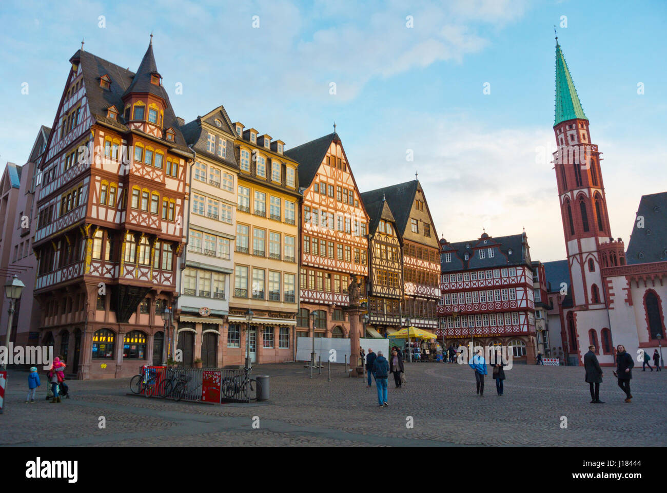 Römerberg, Altstadt, old town, Frankfurt am Main, Hesse, Germany Stock