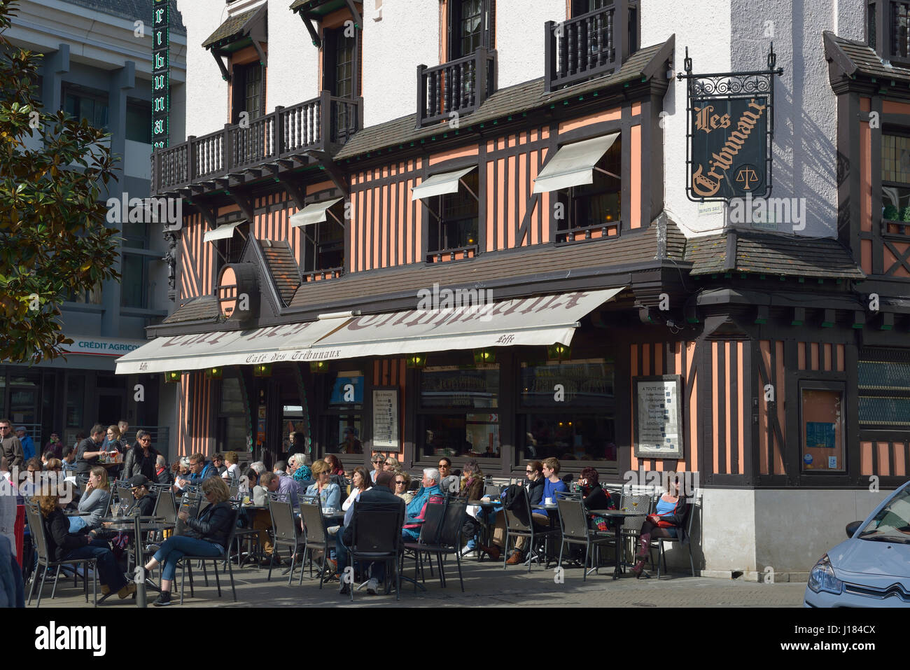 Café des Tribunaux, Dieppe, Seine-Maritime, Haute-Normandie., France Stock Photo