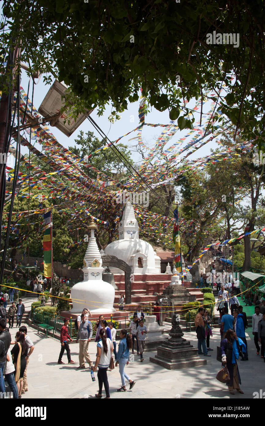 Temple and shrine at the southwest entrance to the Swayambhu