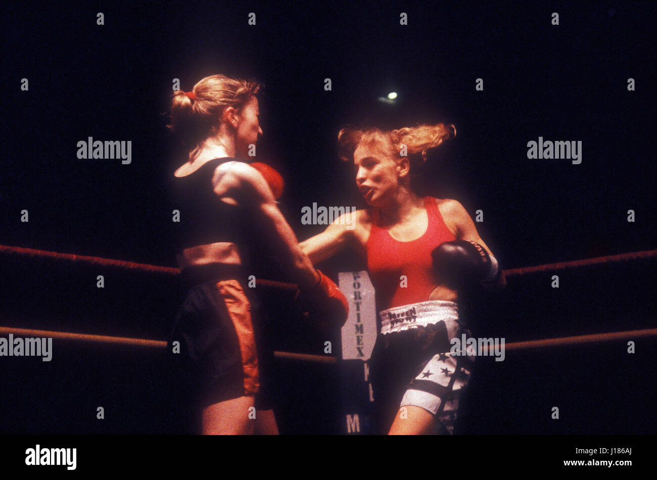 Regina Halmich vs. Finie Klee, 1994 Stock Photo