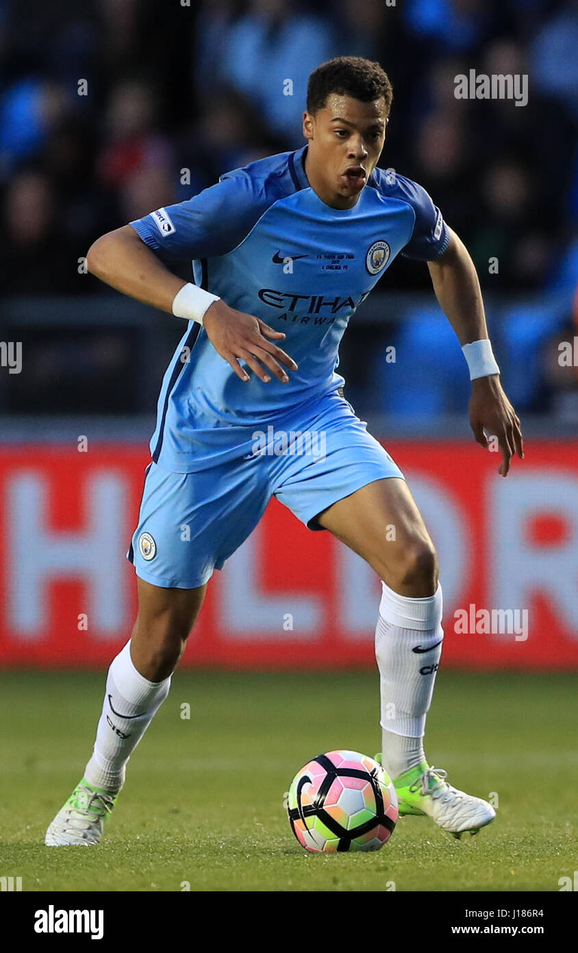 Manchester City S Lukas Nmecha During The First Leg Of The Fa Youth Cup Final At The City Football Academy Manchester Stock Photo Alamy