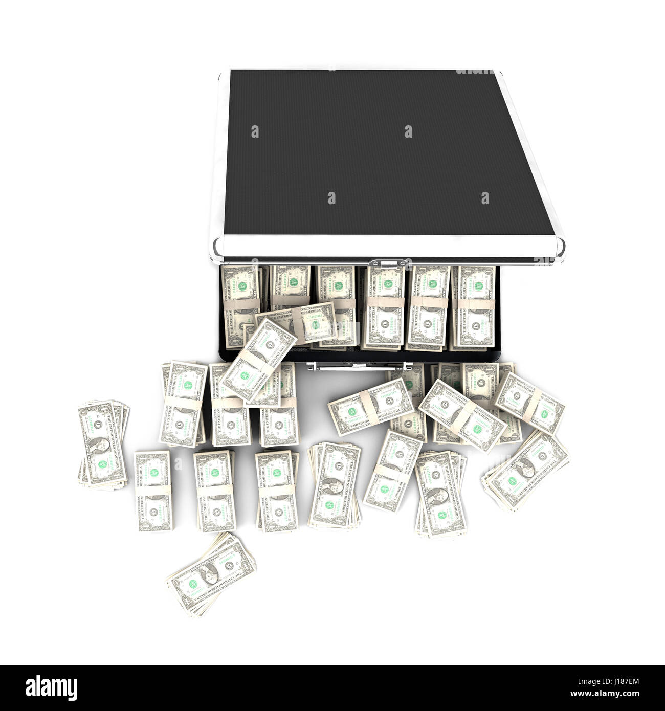 Briefcase with money Stock Photo - Alamy