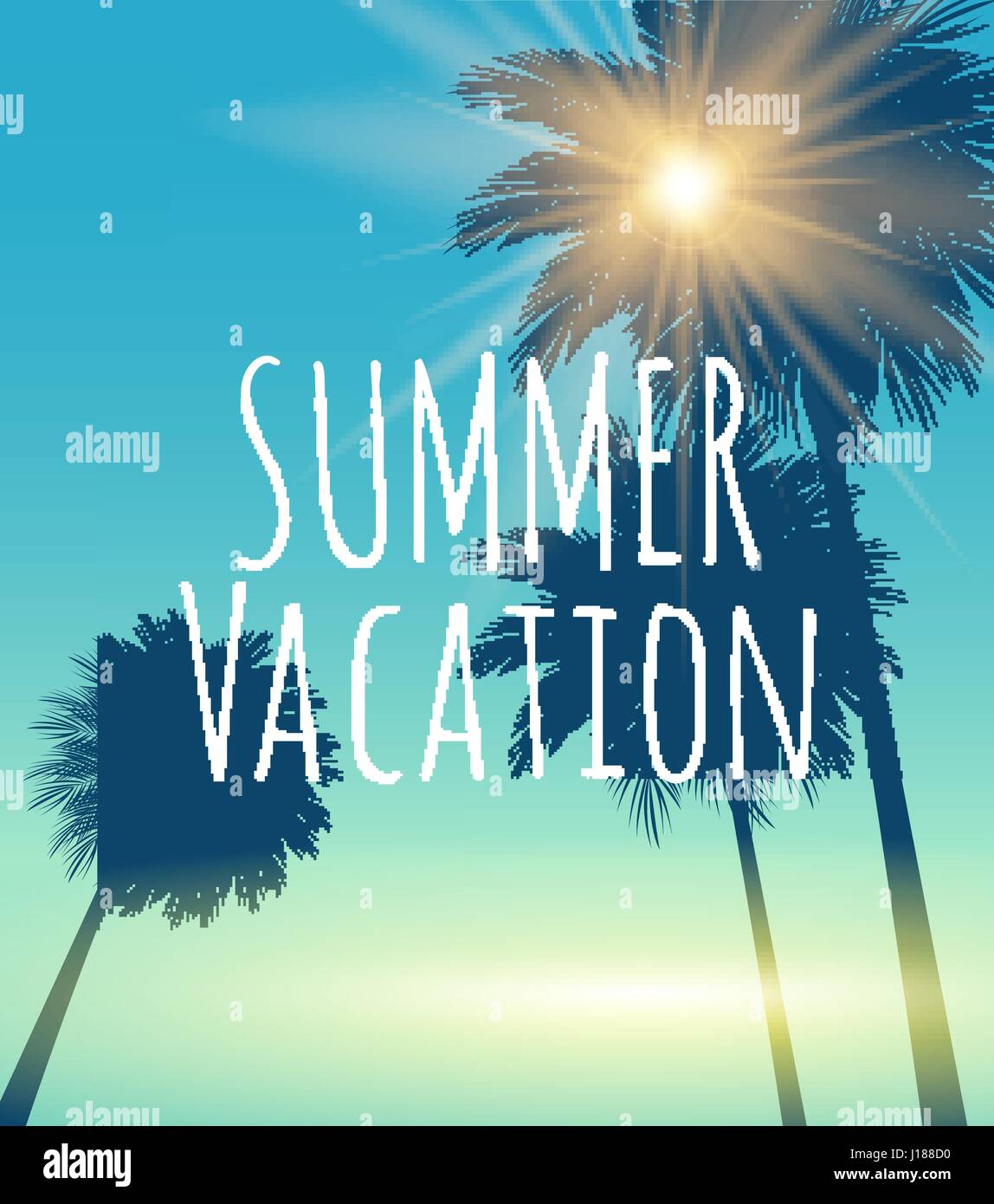 Summer Vacation Natural Background Vector Illustration Stock Vector ...