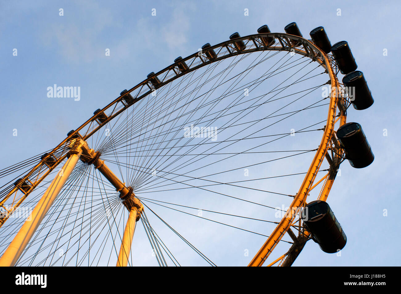 Singapore flyer, views from iniside largest Ferries wheel in the world Stock Photo