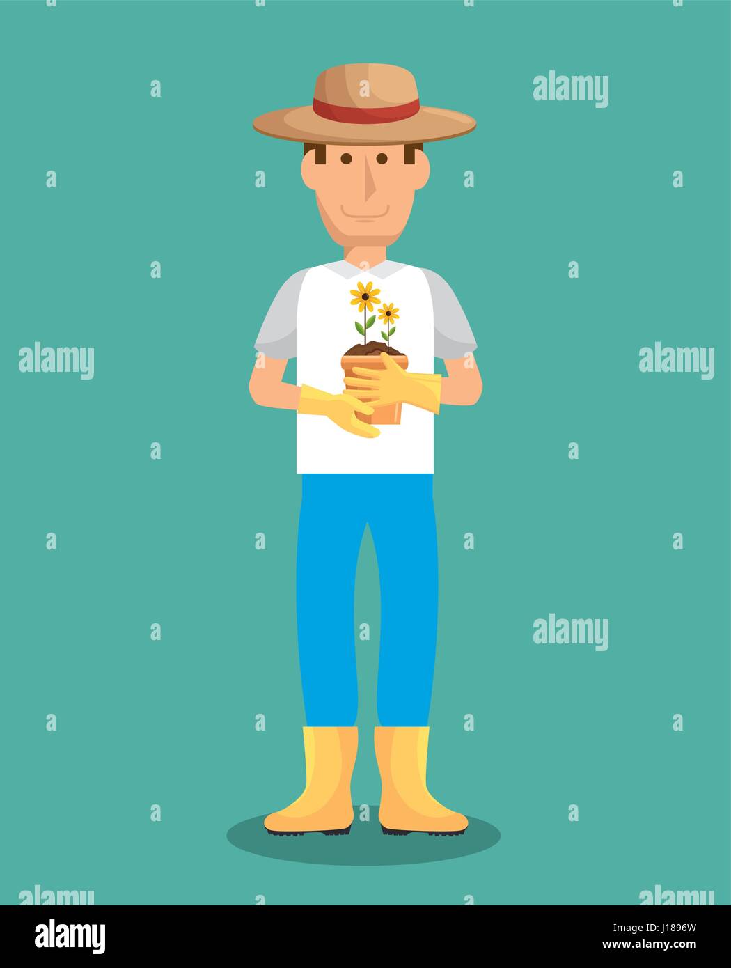 gardener avatar character icon Stock Vector Image & Art - Alamy