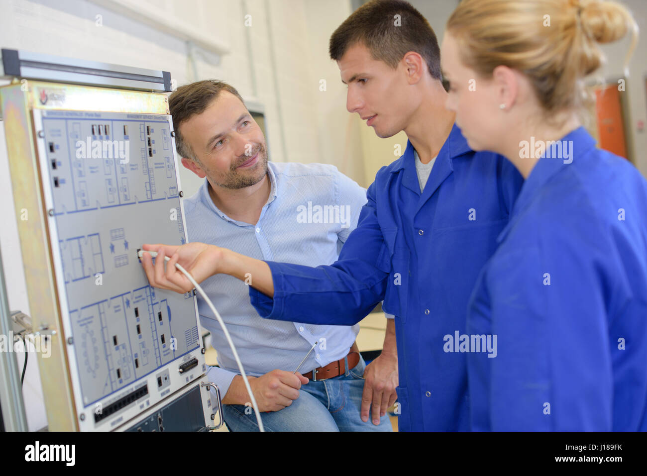testing the future electricians Stock Photo