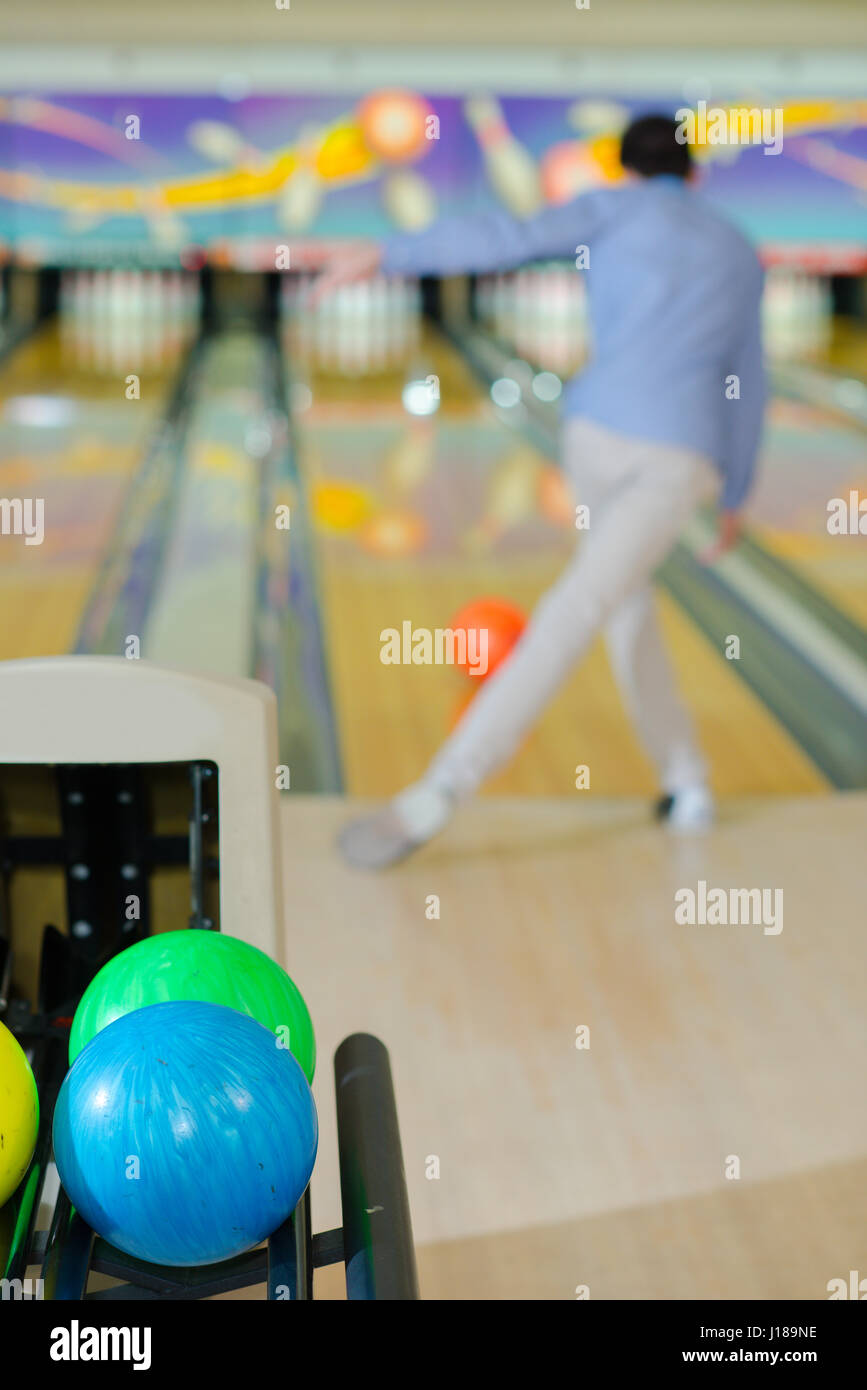 Bowling alley machine hires stock photography and images Alamy