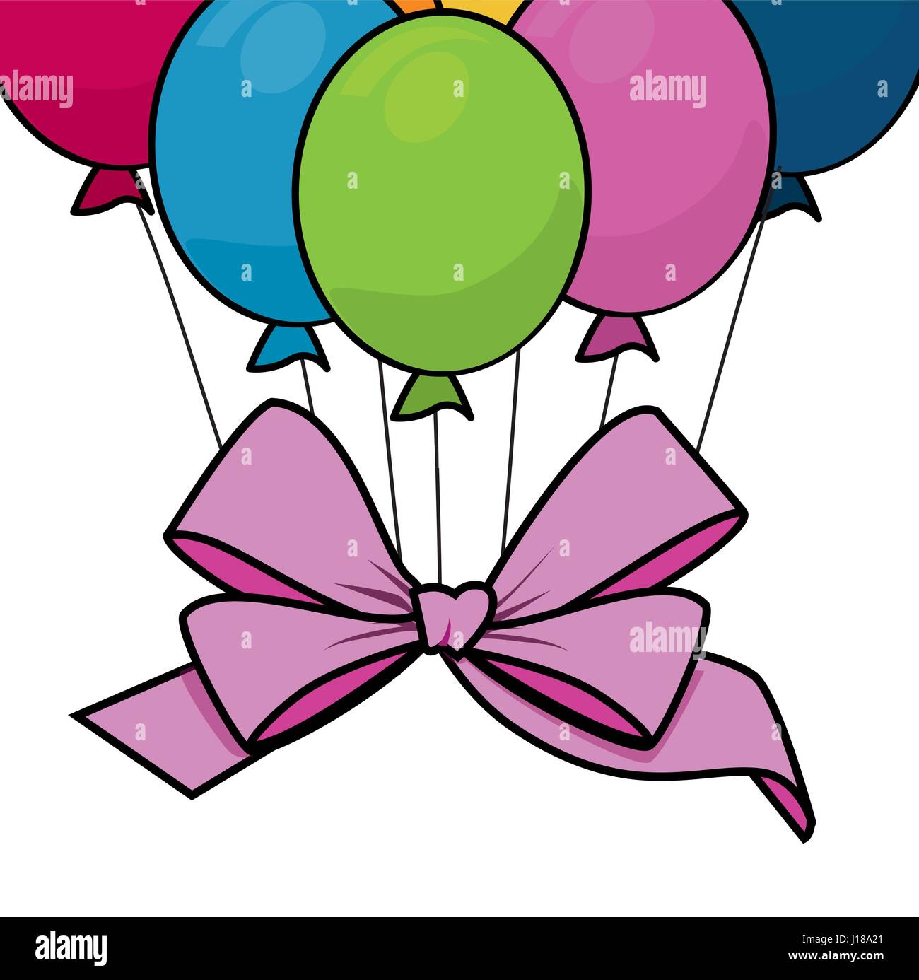 happy birthday balloons air party Stock Vector Image & Art - Alamy