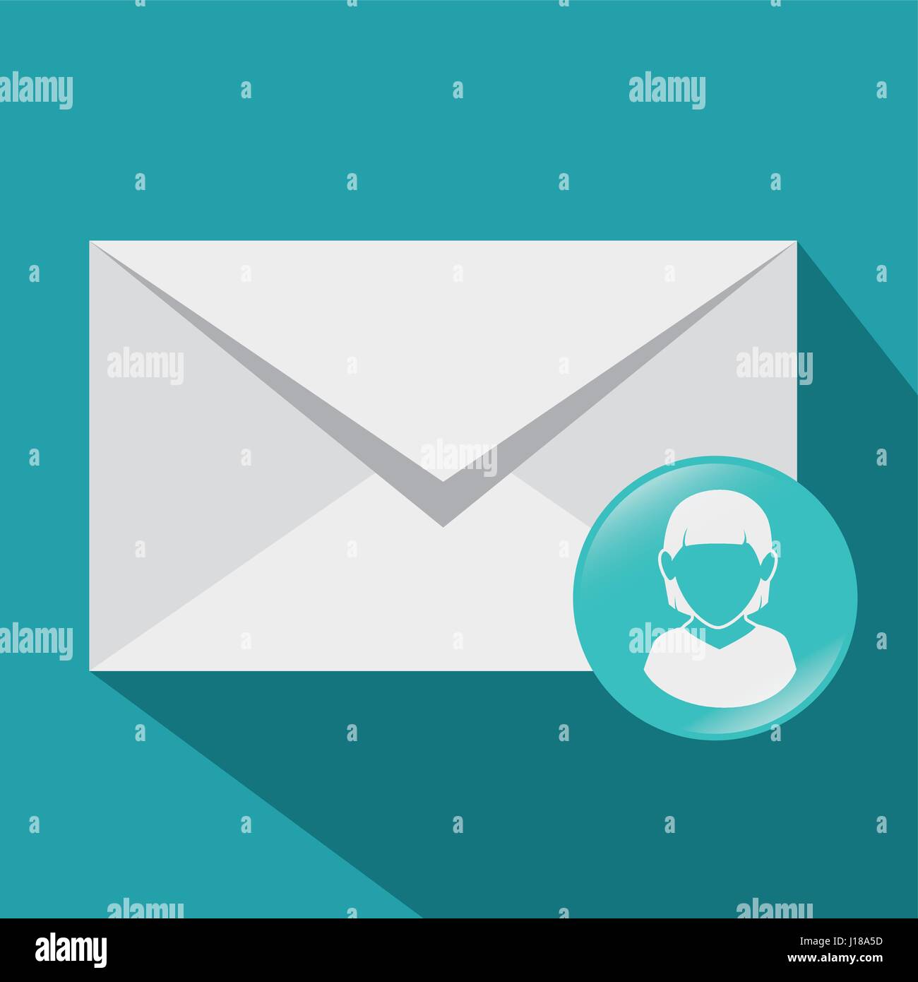 envelope mail concept isolated icon Stock Vector Image & Art - Alamy
