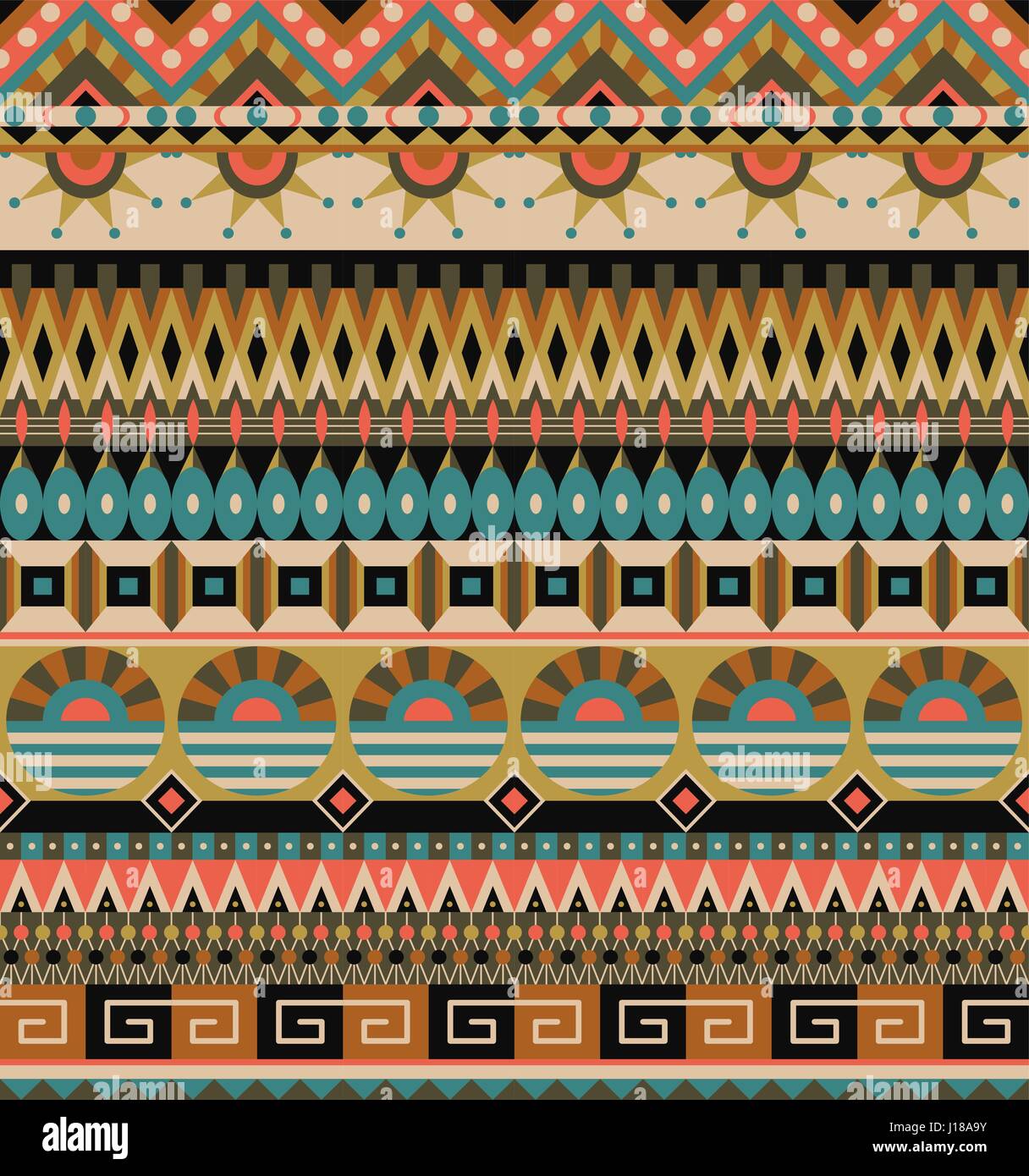 8x12 FT Tribal Vinyl Photography Backdrop,Various Abstract Geometrical Motifs Folkloric American Culture Inspired Vintage Design Background for Baby Shower Bridal Wedding Studio Photography Pictures