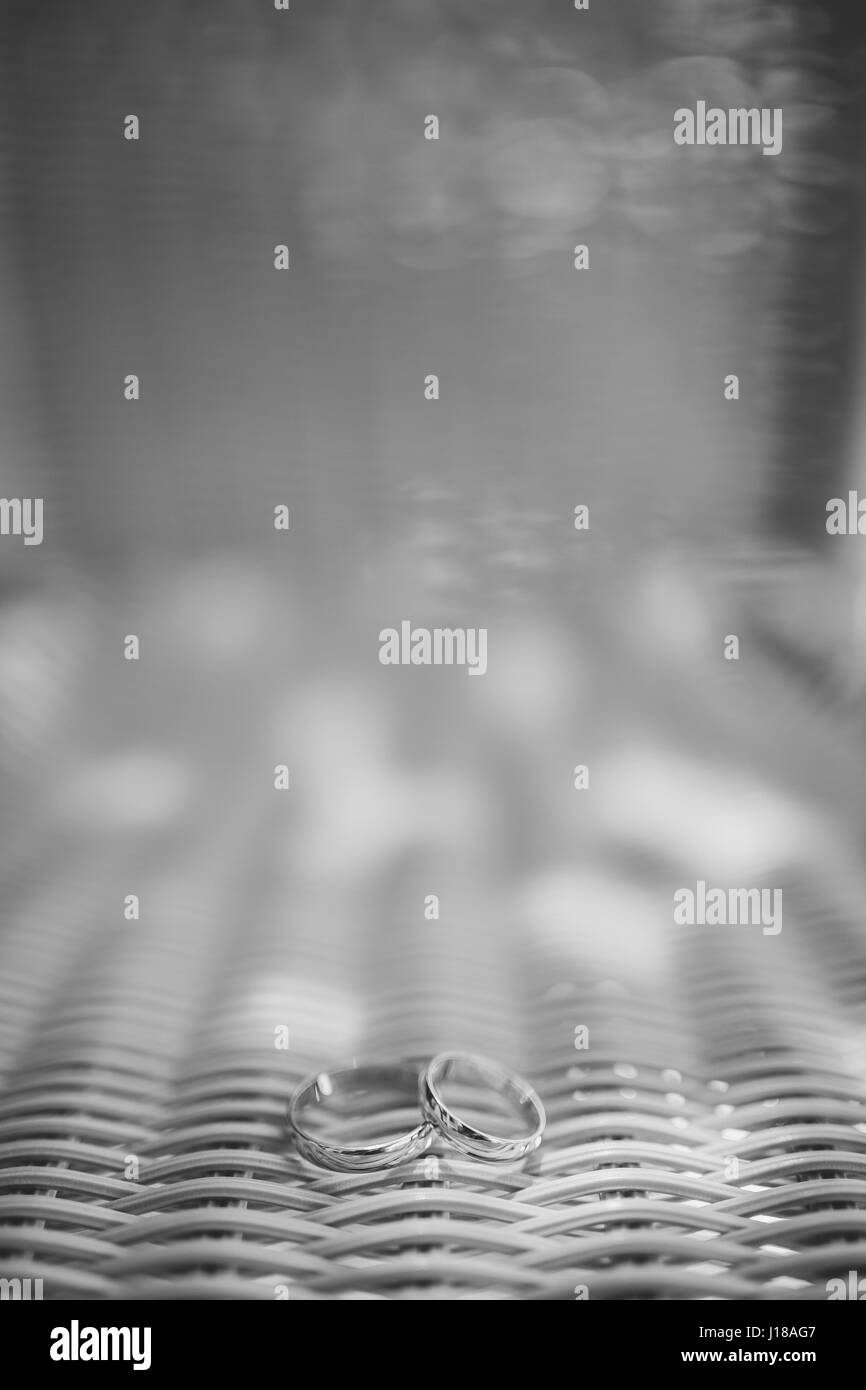 Gold wedding rings Stock Photo