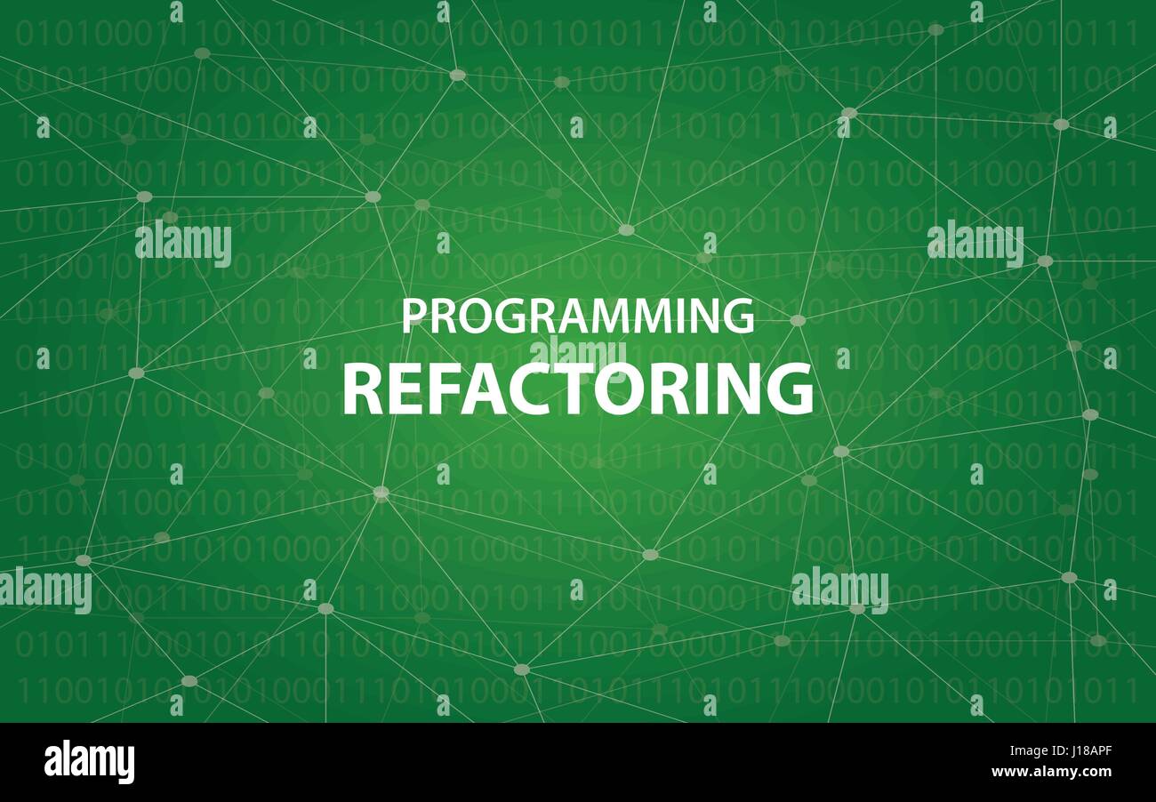 Programming refactoring concept illustration white text illustration ...