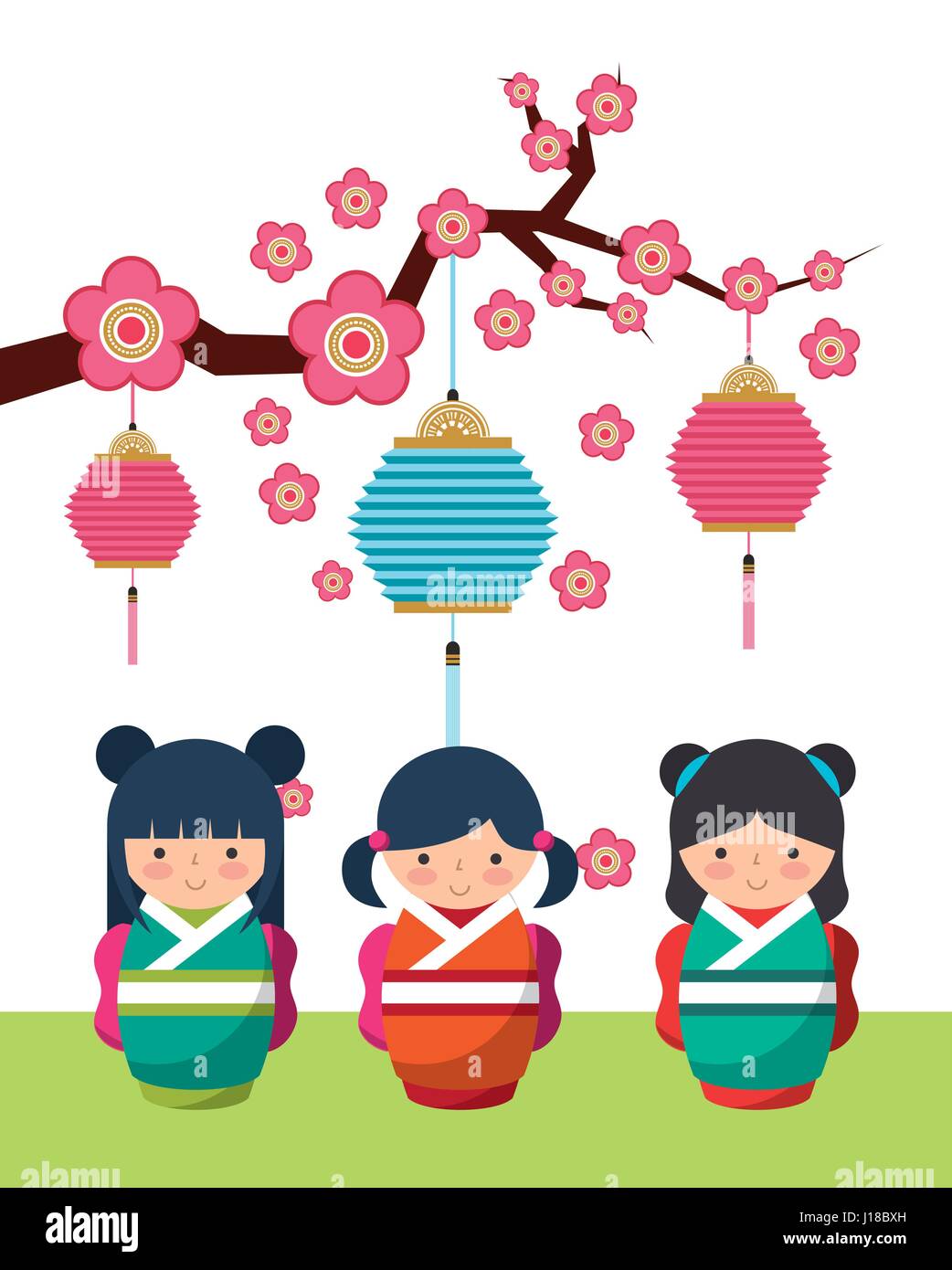 Japanese Girl Design Stock Vector Image And Art Alamy