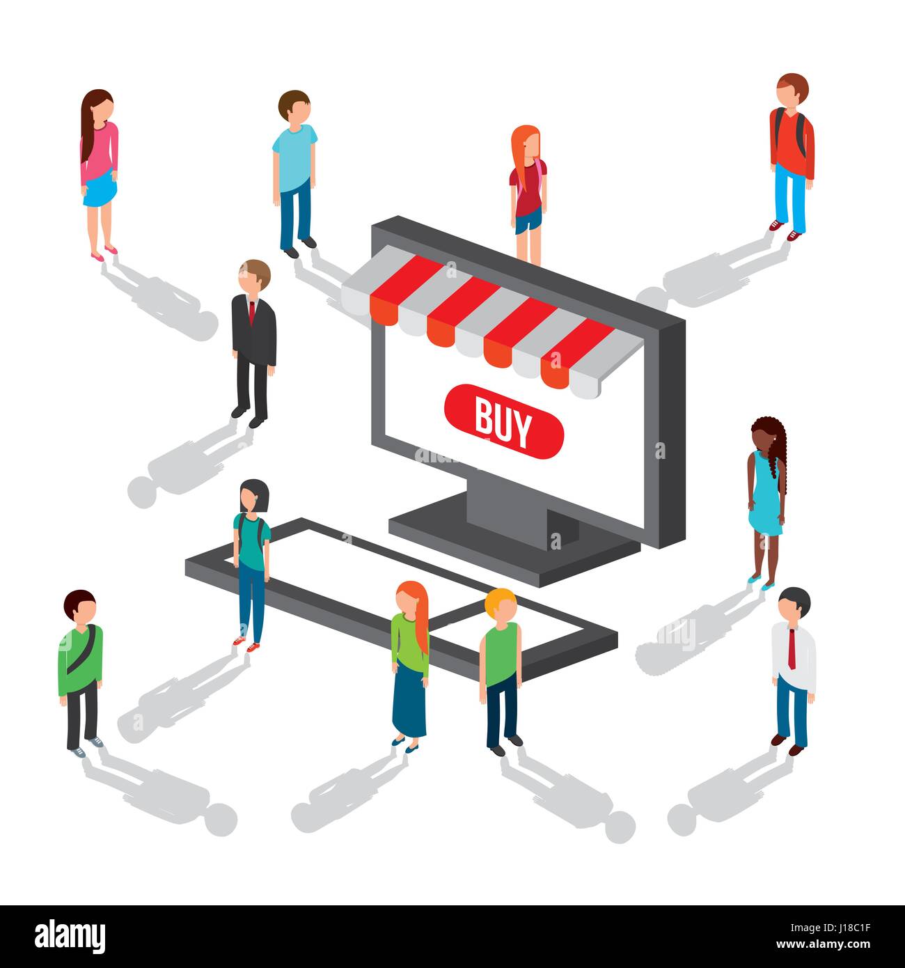 shopping isometric icons design Stock Vector Image & Art - Alamy