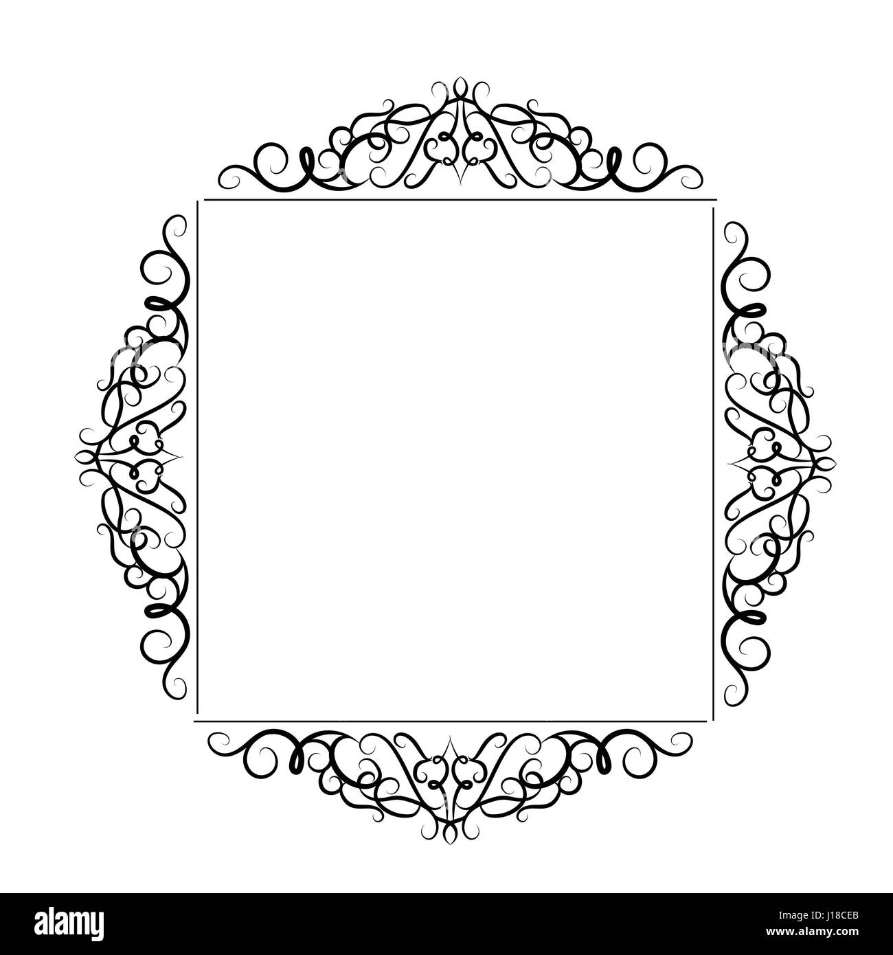 Vintage baroque frame Stock Vector Image & Art Alamy