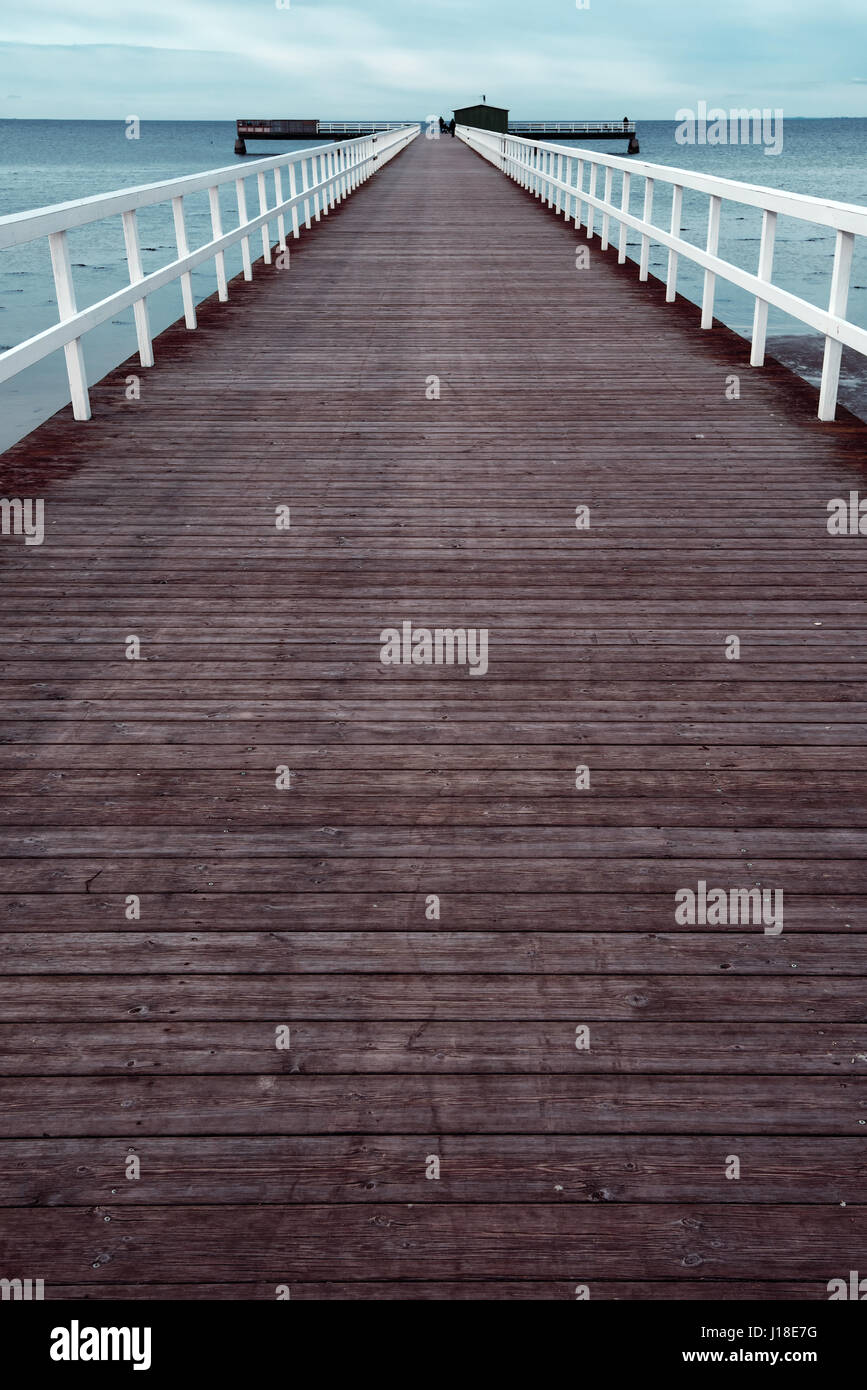 Empty wooden pier hi-res stock photography and images - Alamy