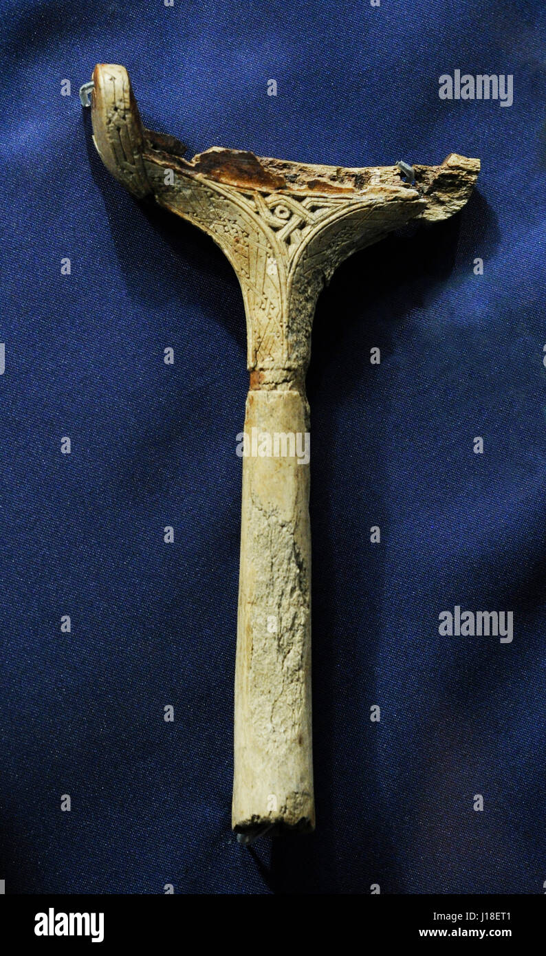 Shaman's drum hammer. Myklebostad, Nesna k., Nordland. Norway. Historical Museum. Oslo. Norway. Stock Photo