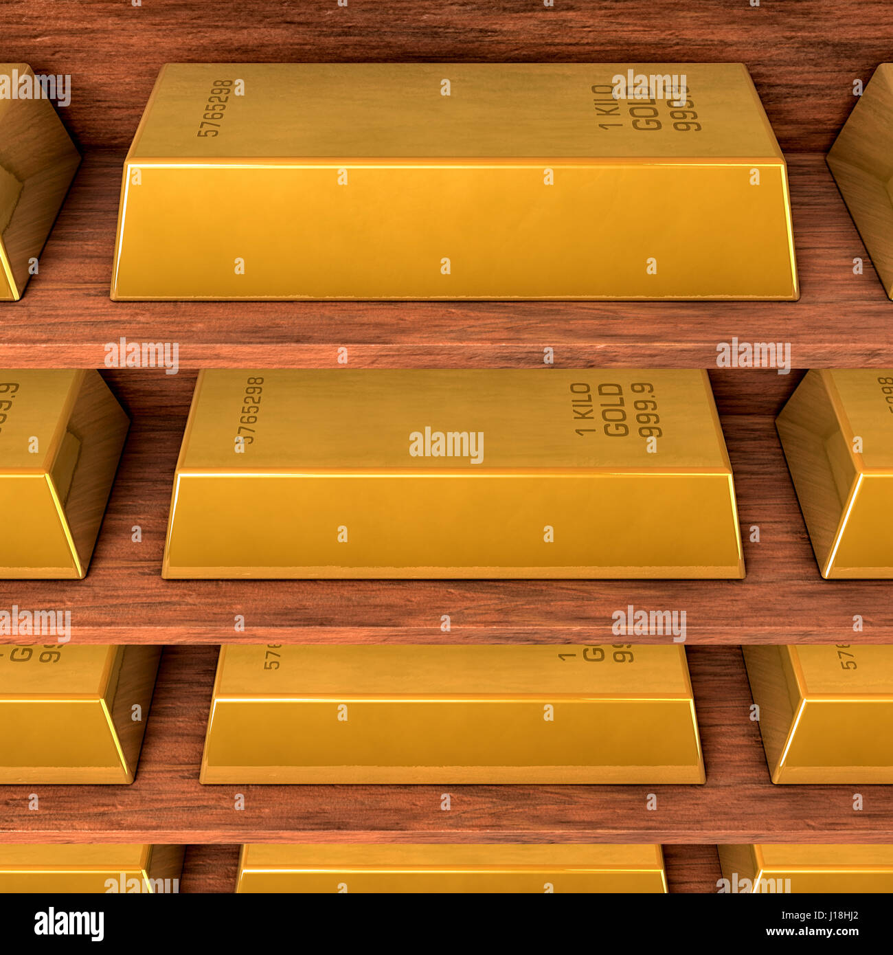 Shelves with gold Stock Photo Alamy